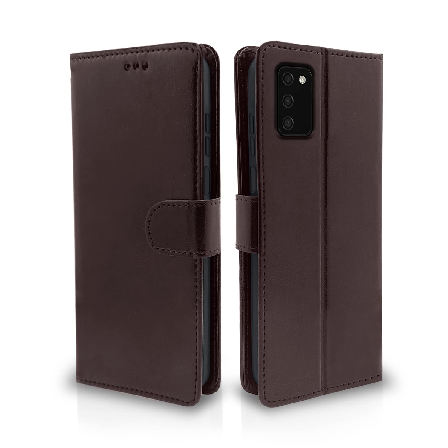 Samsung Galaxy A03s Vintage Flip Cover - Coffee