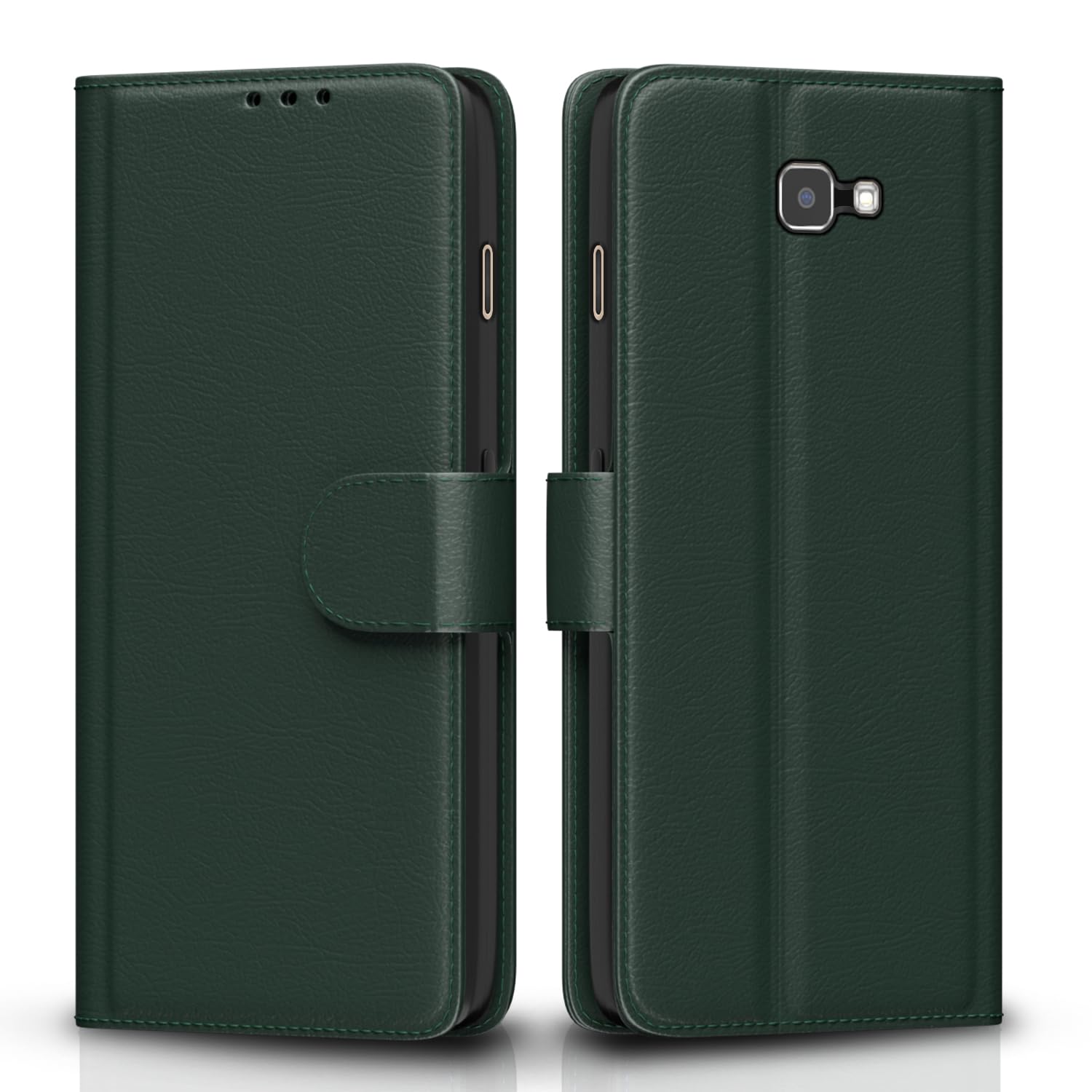Samsung J7 Prime wallet flip cover in green by Pikkme