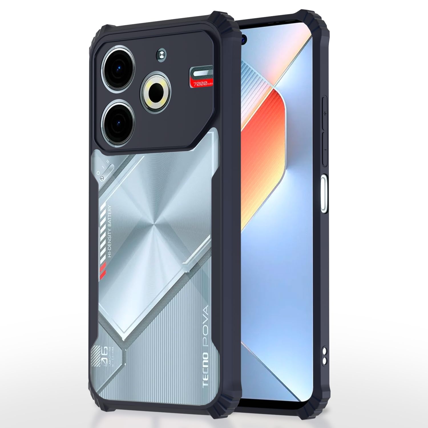 Pikkme Tecno Pova 6 Neo Clear blue mobile back cover