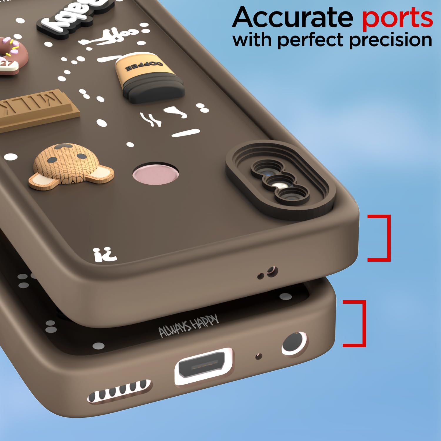 Pikkme brown Silicone mobile back cover for Redmi Note 5 Pro – photo 4