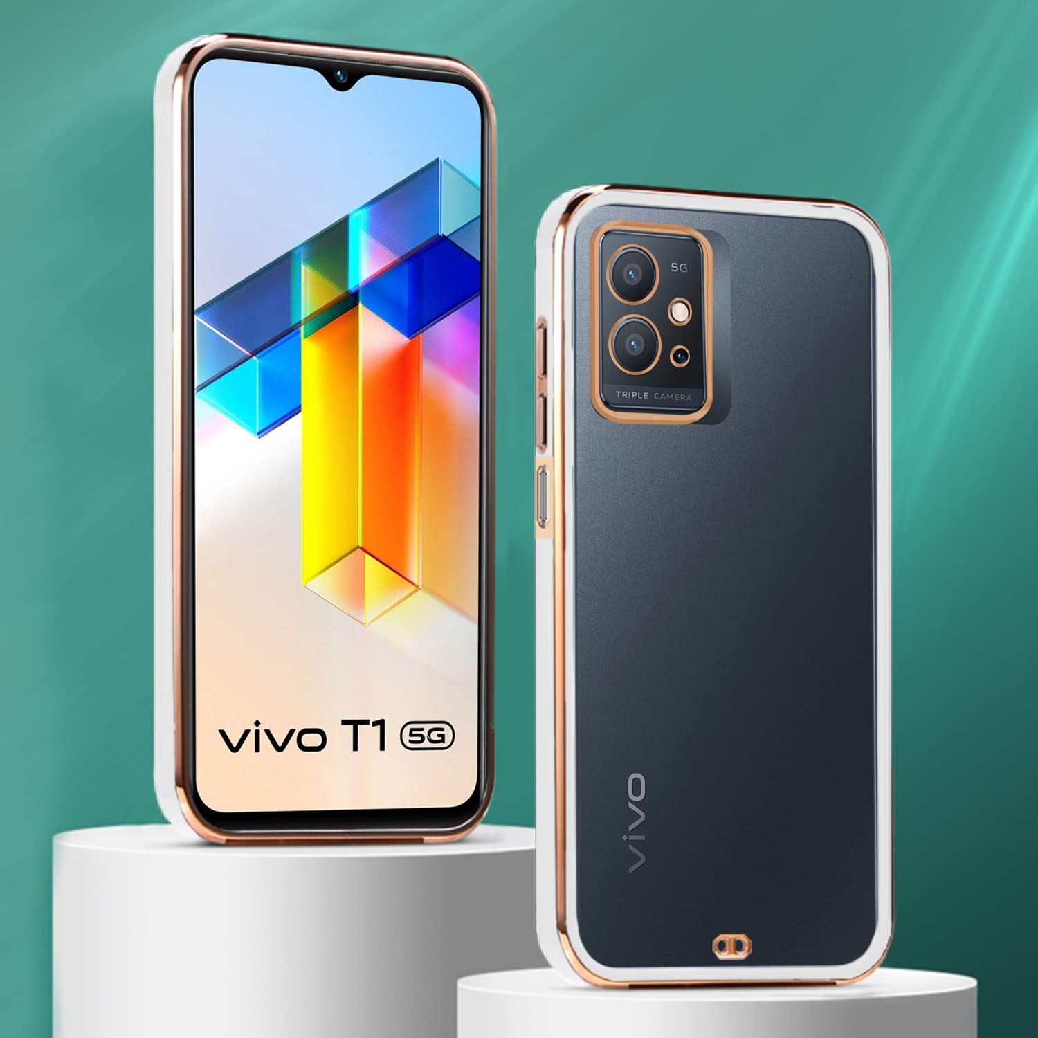White Chrome phone cover for Vivo T1/Y75/iQOO Z6 5G – Pikkme – photo 4