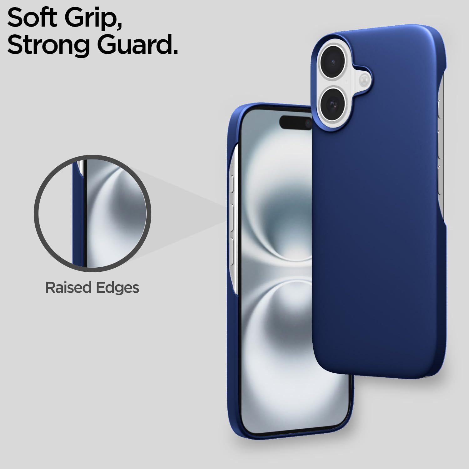 Pikkme iPhone 16 SideCut Back Cover (Blue)