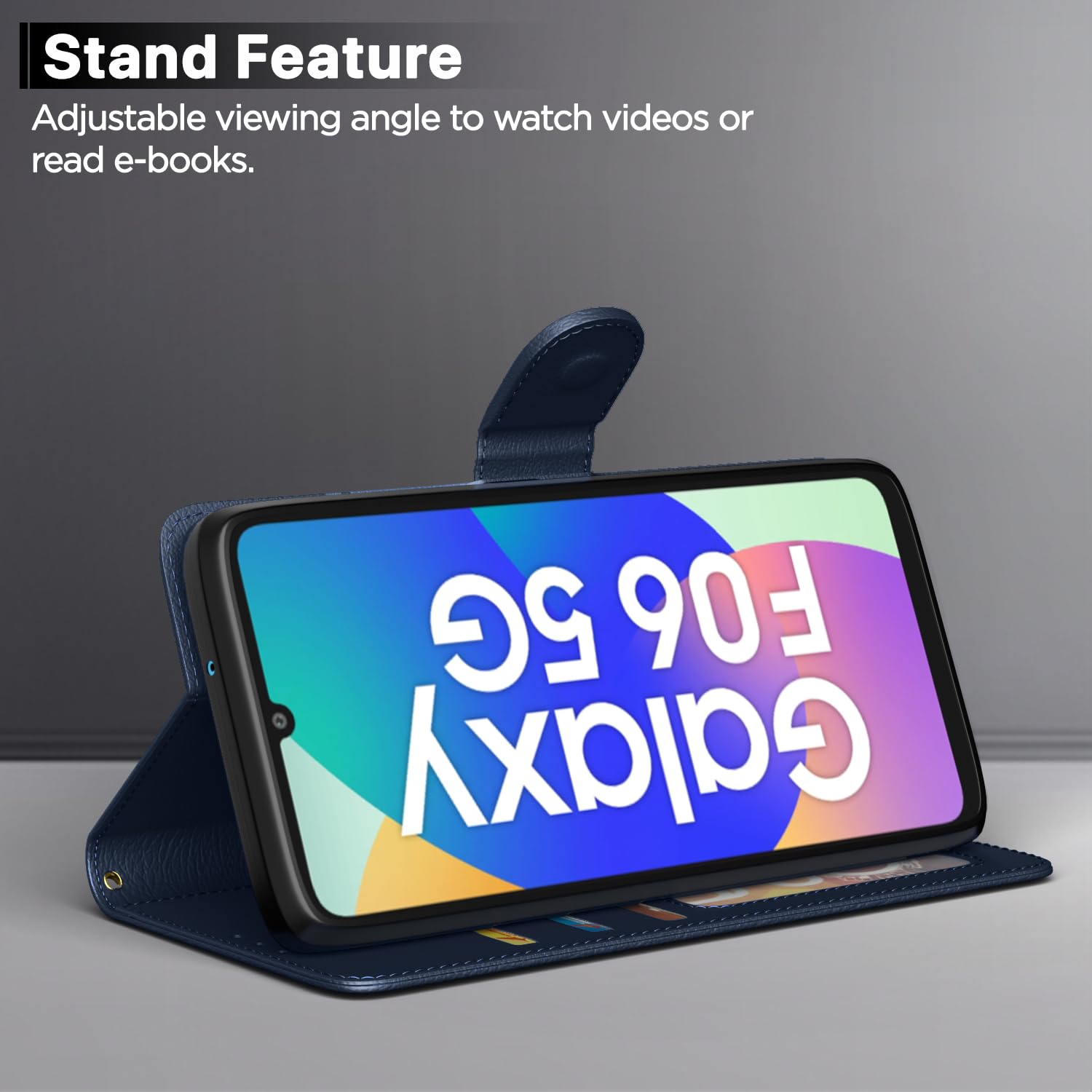 Pikkme Samsung Galaxy F06 5G / M06 5G Vintage Flip Cover (Blue)