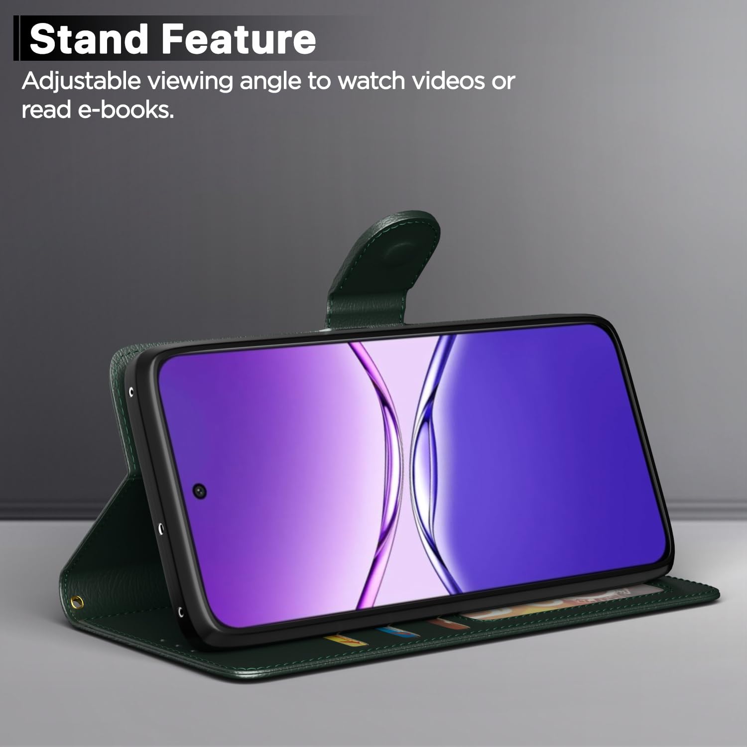 Pikkme Oppo F29 Pro 5G Vintage Flip Cover (Green)