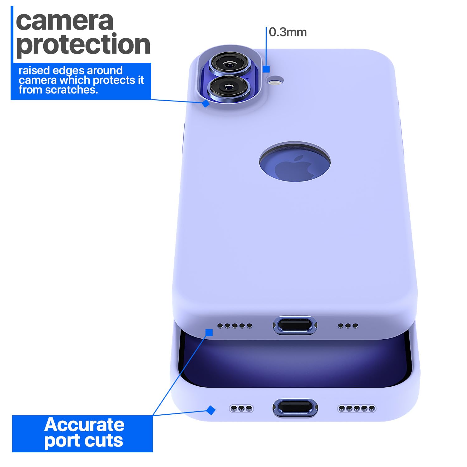 Pikkme iPhone 16 Super Soft Silicone Back Cover (Elegant Purple)