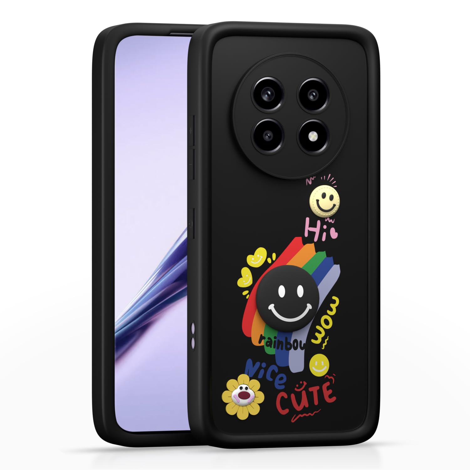 Pikkme black Soft Silicone mobile back cover for Realme 13 Pro/13 Pro Plus 5G