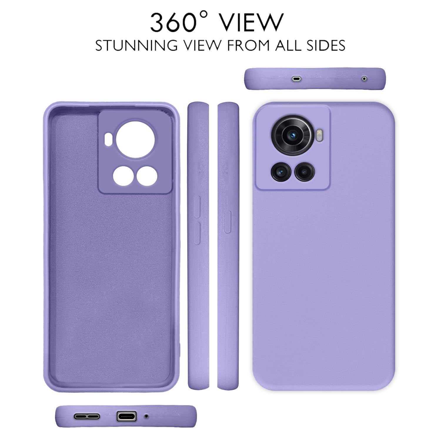Purple Liquid Silicone mobile cover for OnePlus 10R/10R Prime 5G – Pikkme – photo 3