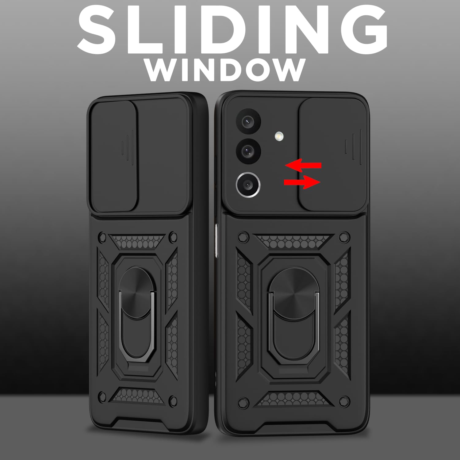 Pikkme Samsung M36 5G D10 Camera Shield black mobile back cover – photo 2