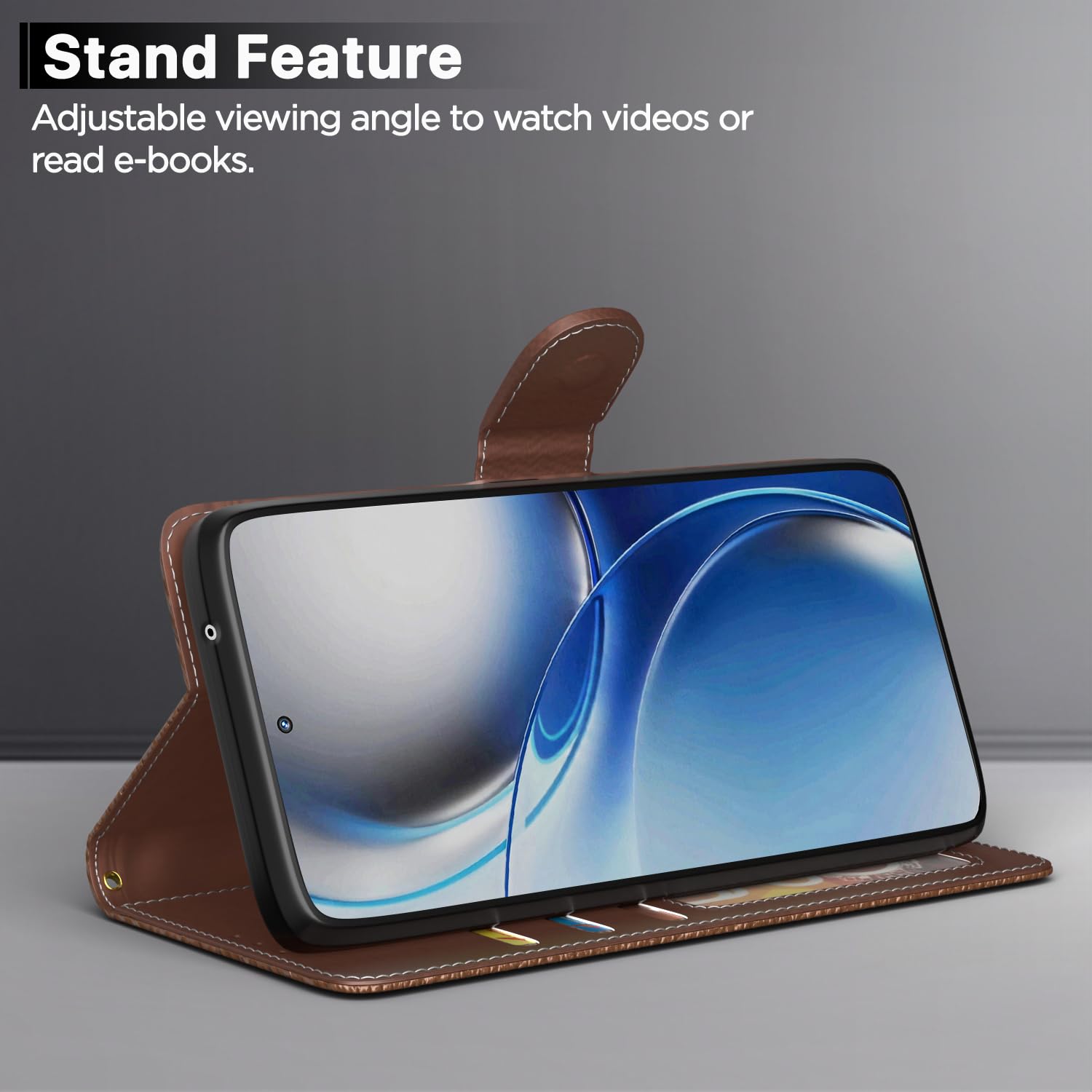 Realme P4R 5G flip cover in tan by Pikkme – photo 3