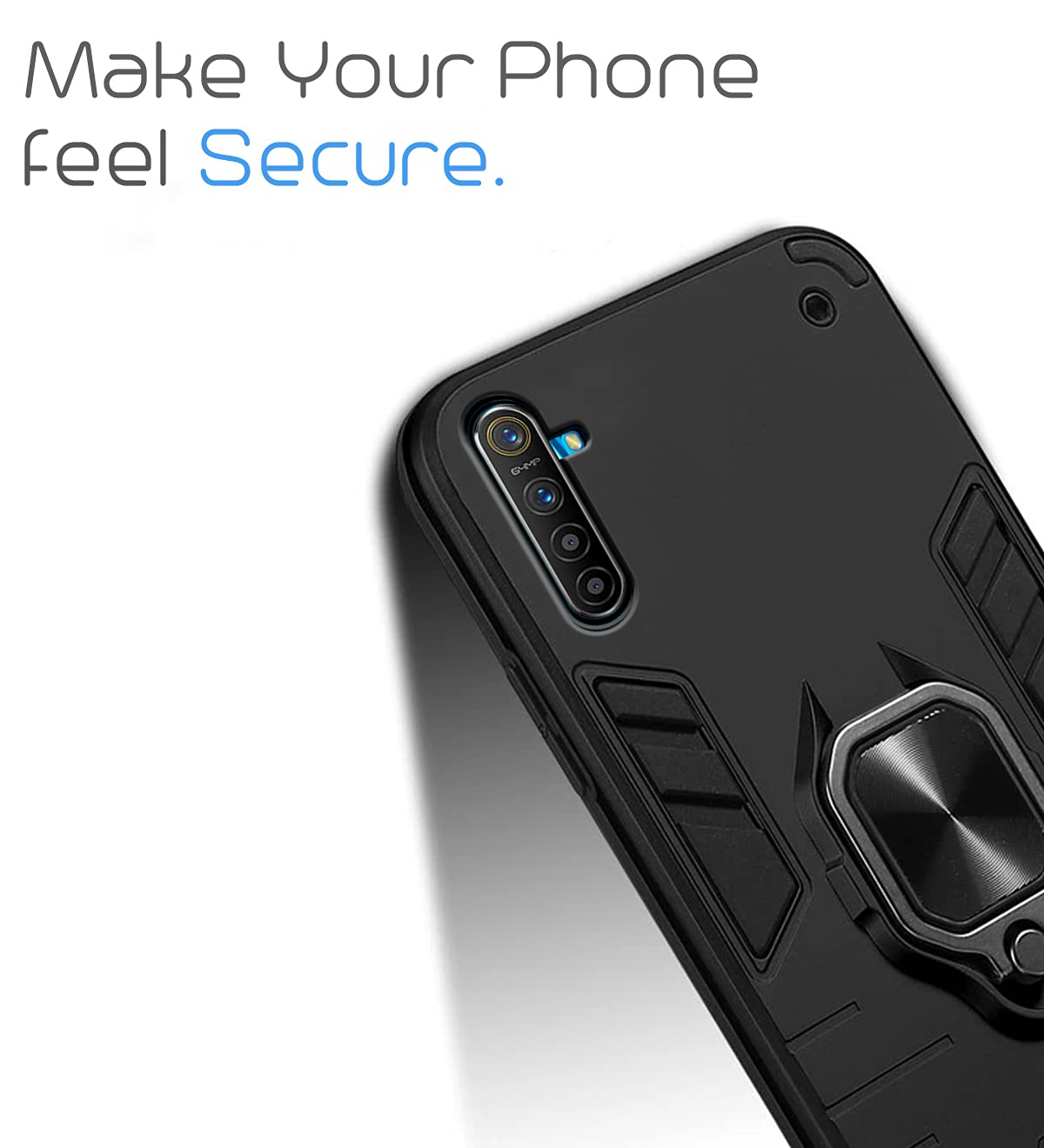 Pikkme Realme 6 D5 Tough Armor black back cover – photo 6