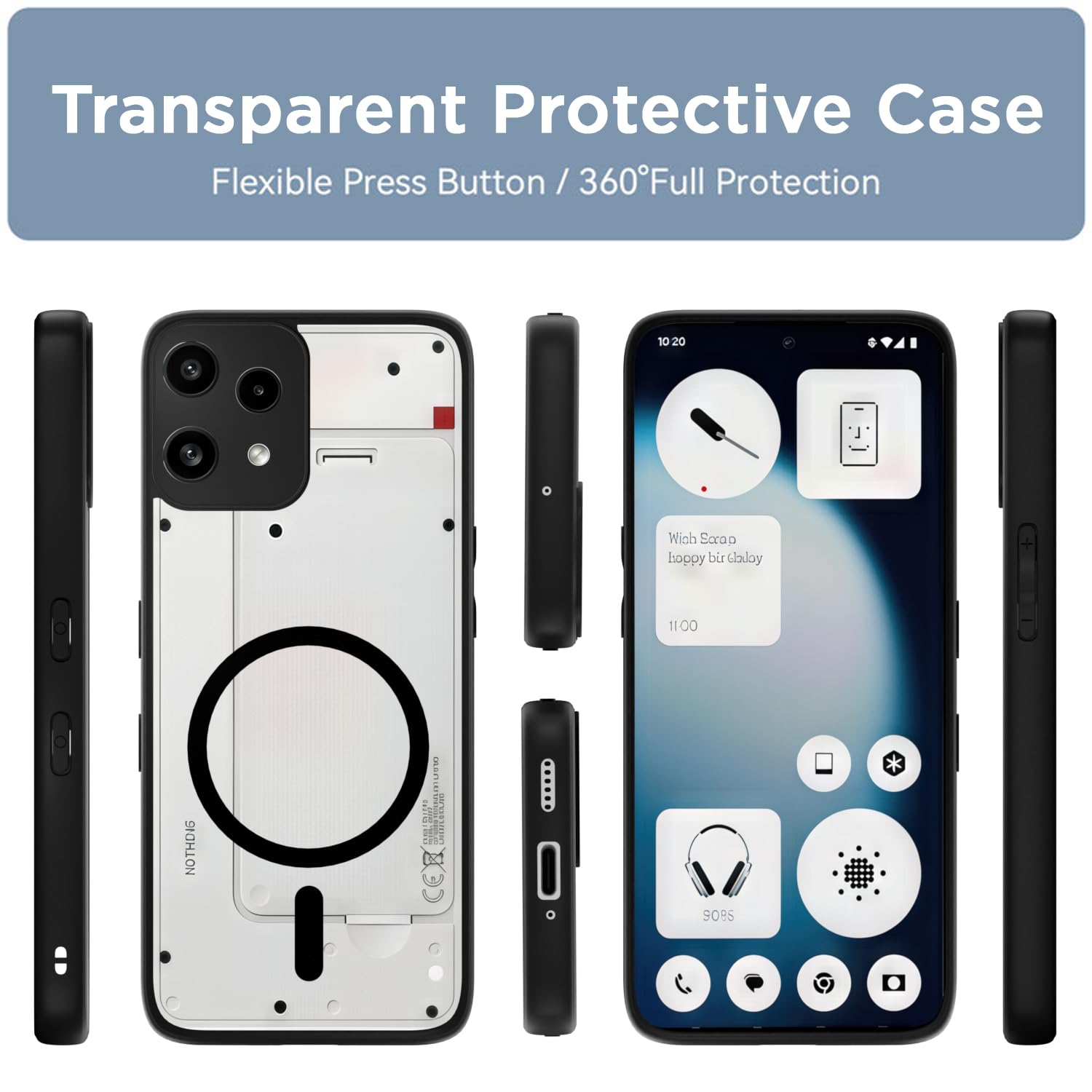 Pikkme Nothing Phone 3a Lite 5G MagSafe black mag-safe mobile back cover – photo 2