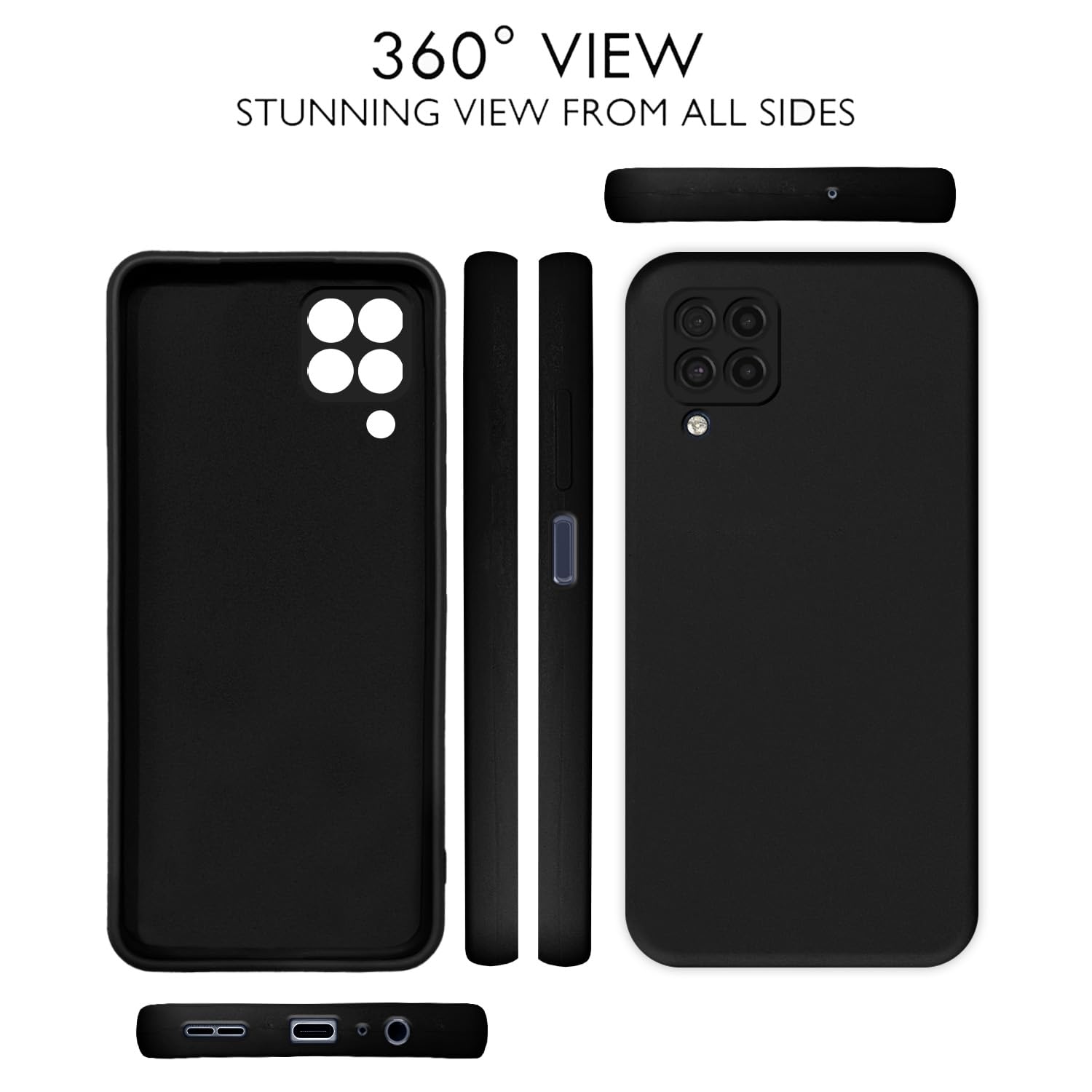 Samsung M32 4G/M32 Prime/F22 4G mobile back cover in black by Pikkme – photo 3