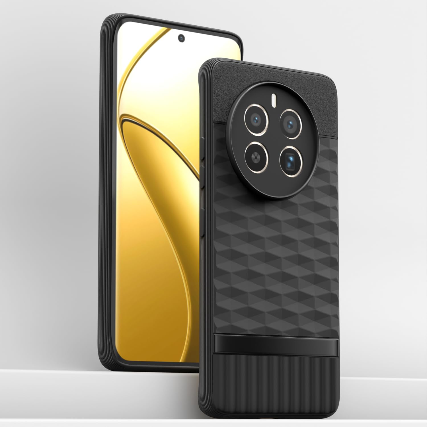 Pikkme Realme 12 Pro 5G / Realme 12 Pro Plus 5G Gencase Back Cover (Black)