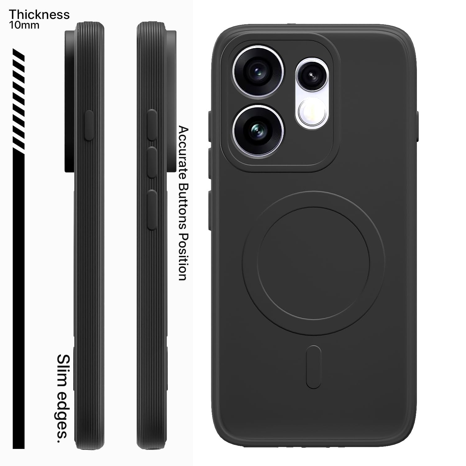 Black mobile cover for Oppo Reno 16 5G – Pikkme – photo 3