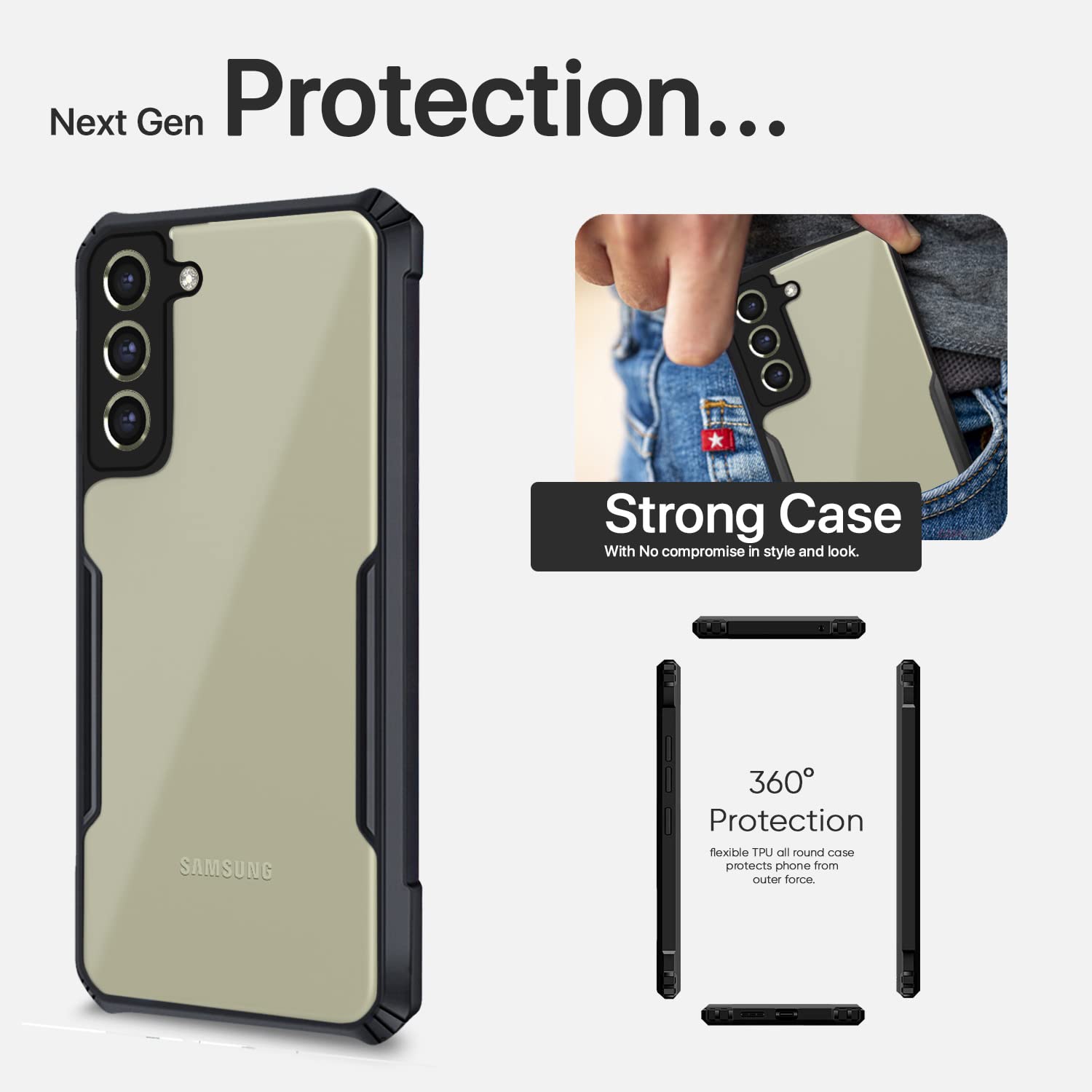 Pikkme Samsung Galaxy S21 Fe 5G Eagle Back Cover (Black)