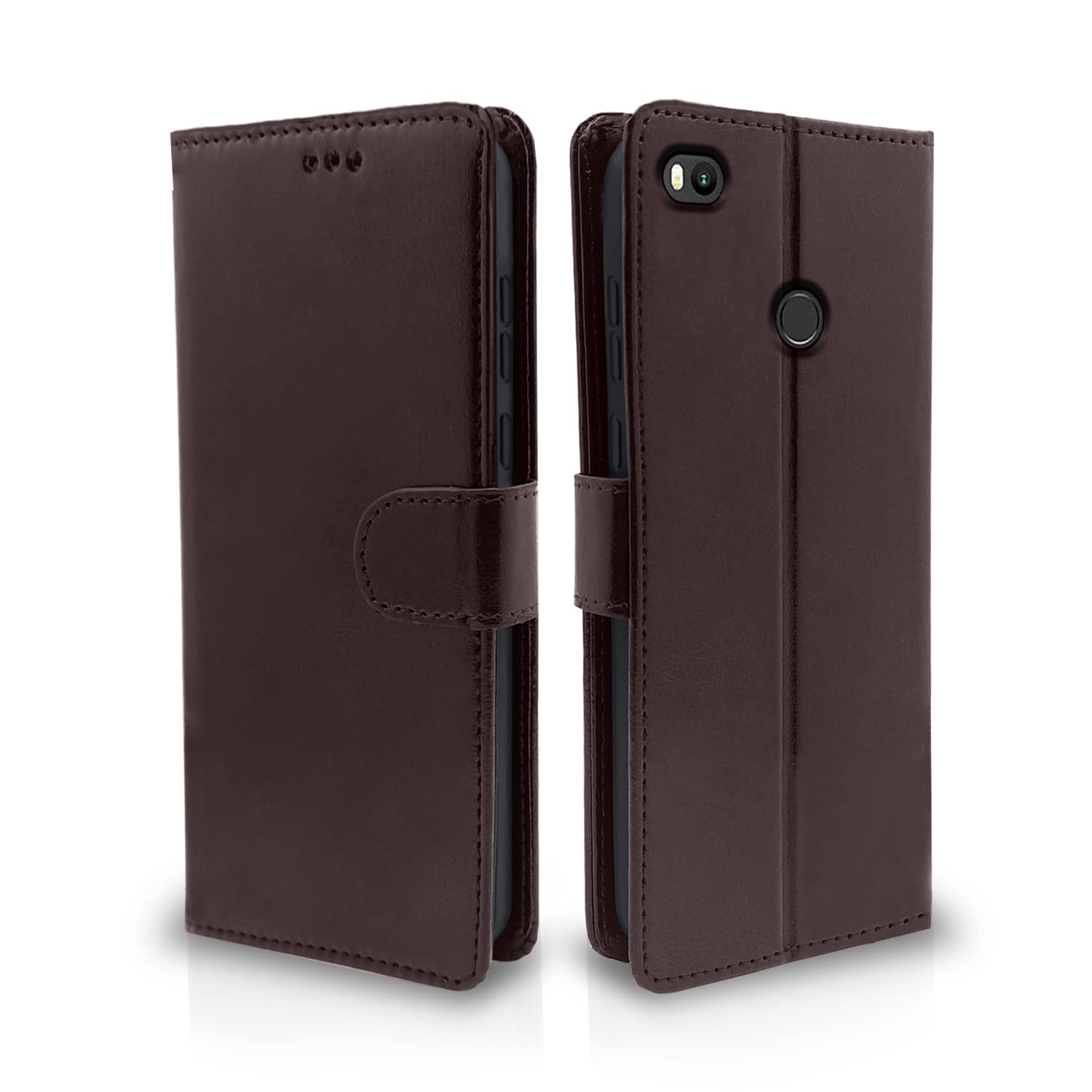 Mi Max 2 Vintage Flip Cover - Coffee