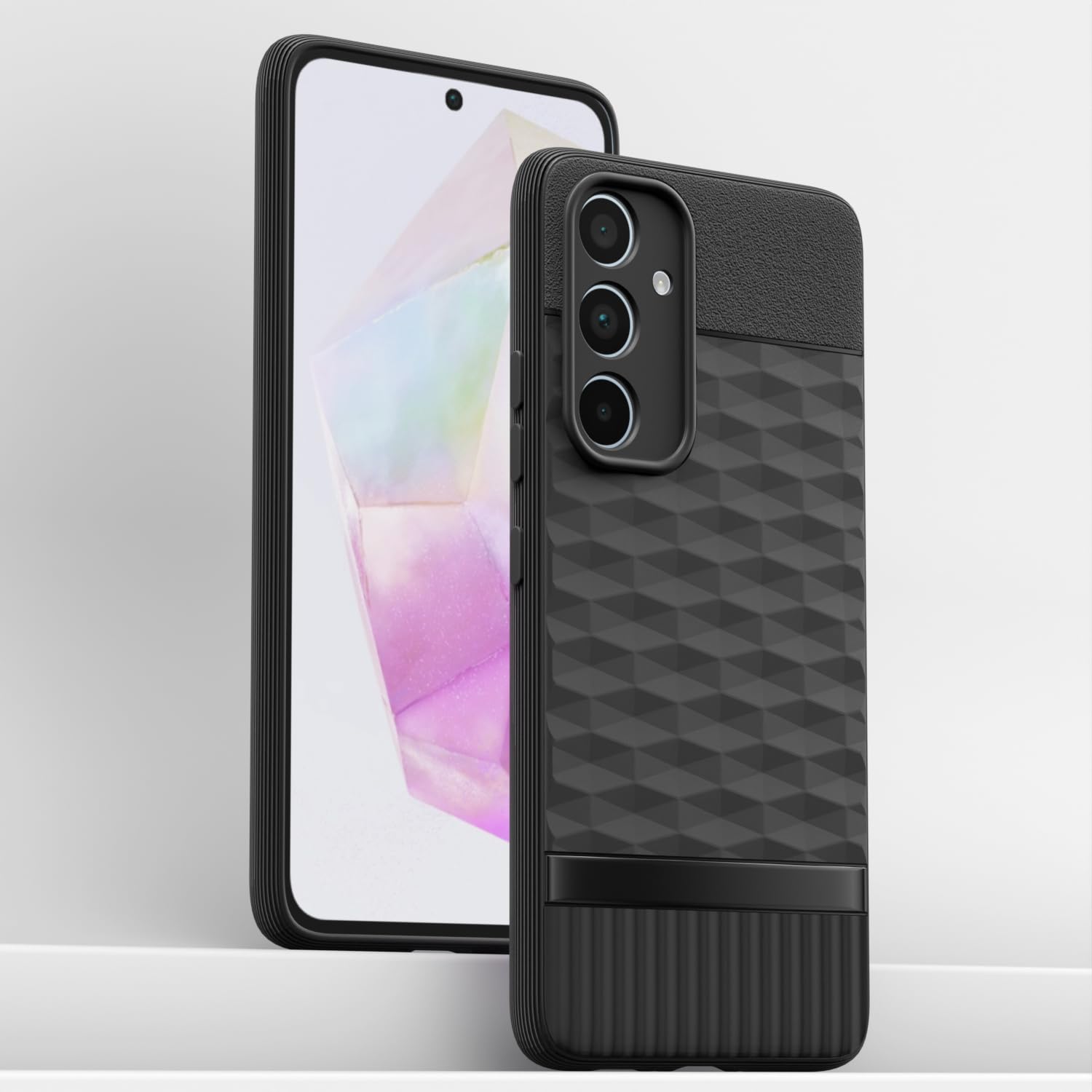 Pikkme Samsung Galaxy A36 5G Shockproof Soft Flexible Gencase Back Cover (Black)