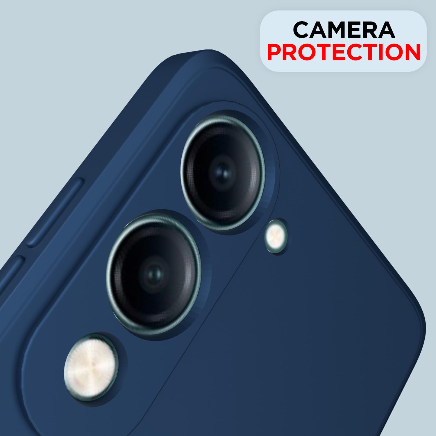 Pikkme Vivo Y19e / Y04 4G / Y29s 5G Soft Matte Silicone Shockproof Case (Blue)