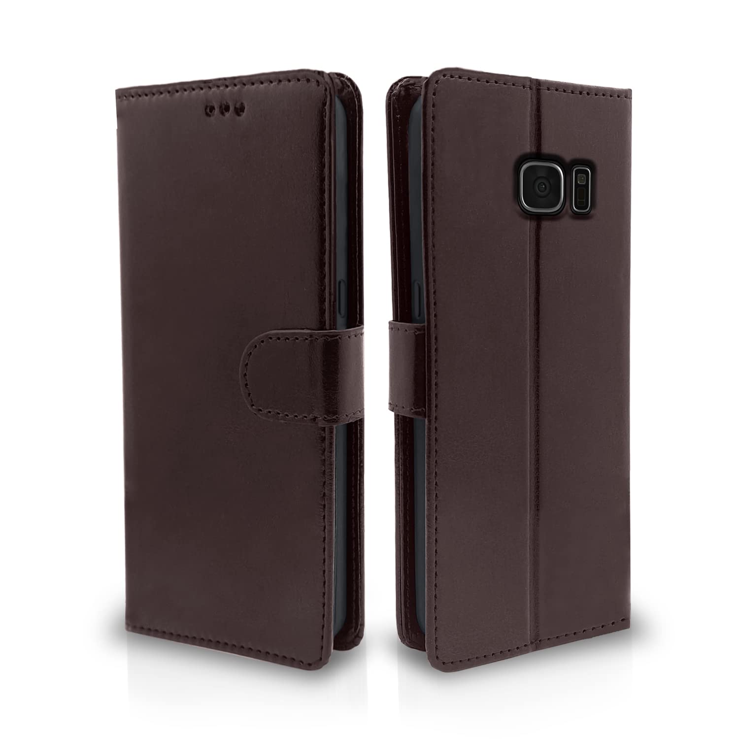 Samsung S7 Edge mobile flip cover in coffee by Pikkme