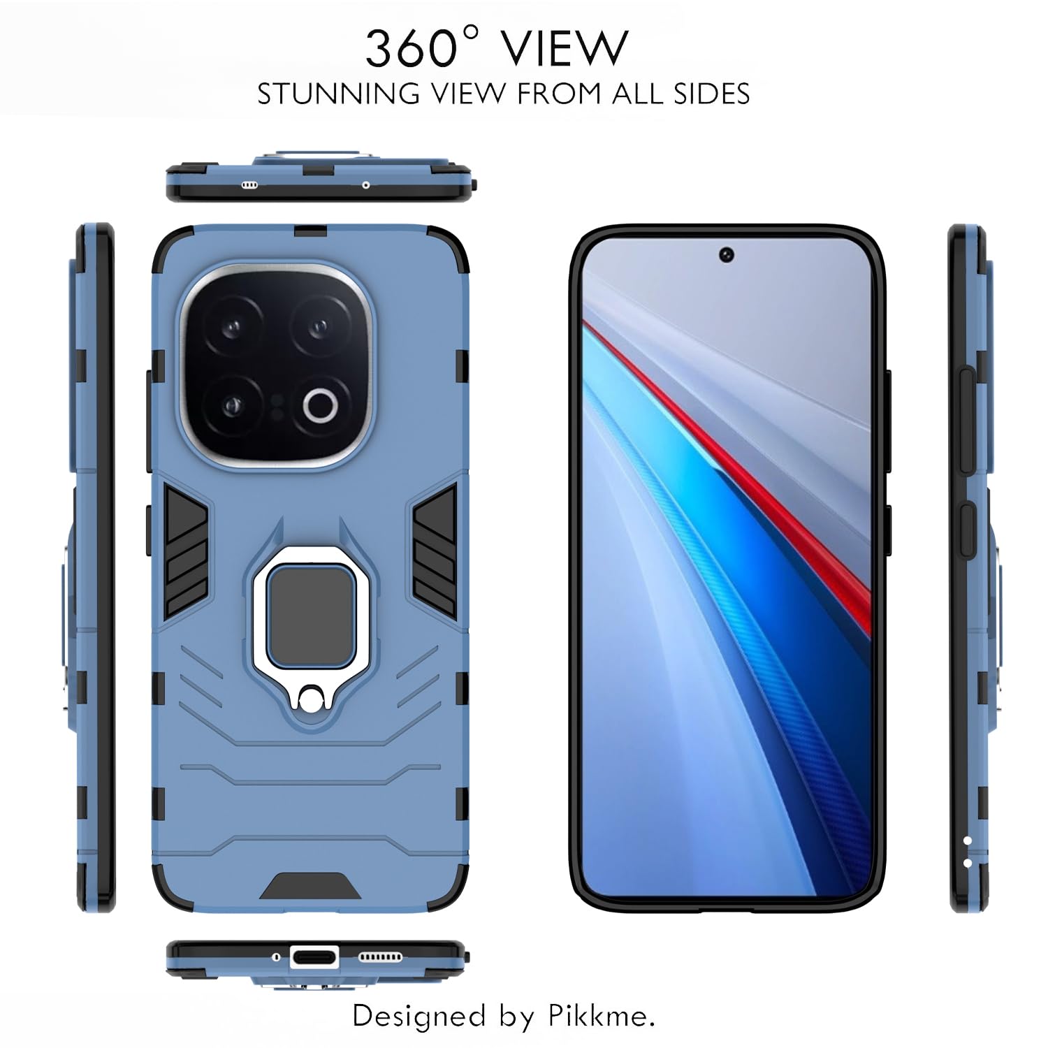 Pikkme blue D5 Tough Armor back cover for iQOO 13 5G – photo 3