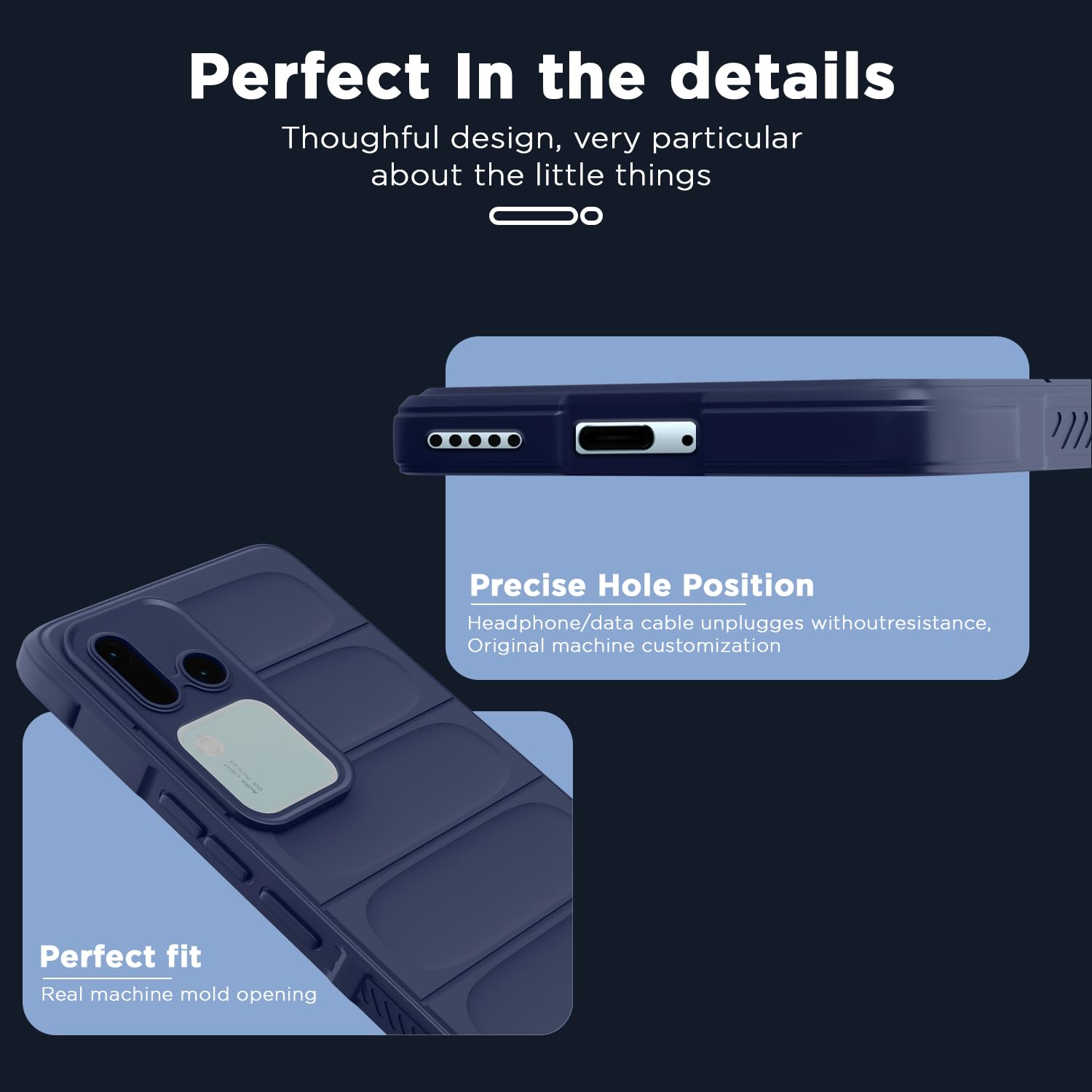 Pikkme blue Liquid Silicone mobile back cover for Vivo V30/V30 Pro 5G – photo 2
