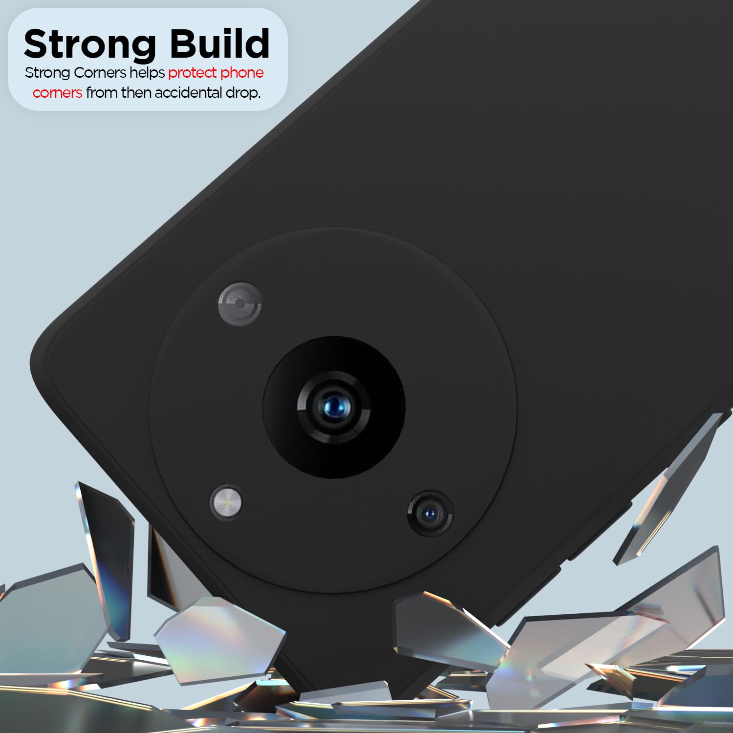 Pikkme Realme Narzo 60 5G Liquid Silicone Back Cover (Black)