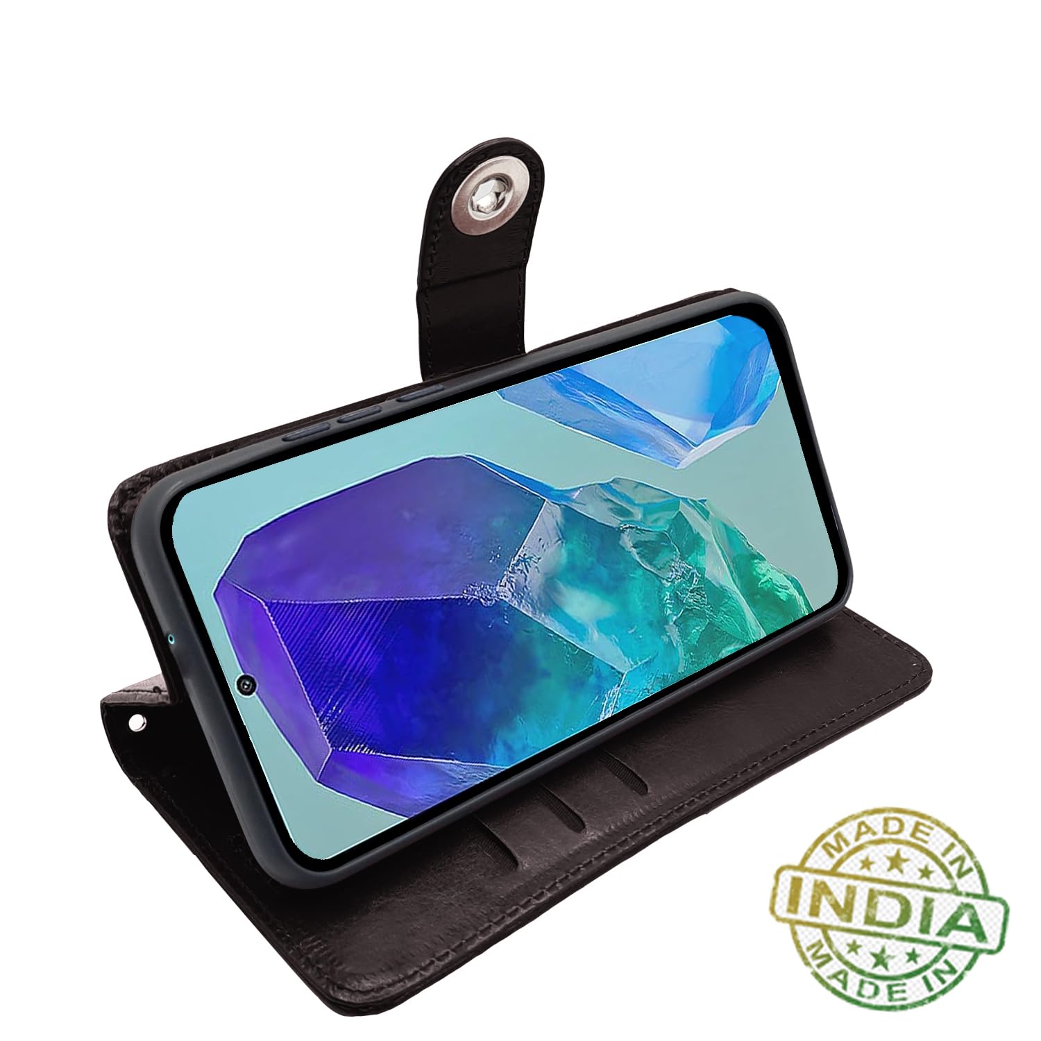 Pikkme Samsung M55/M55s/F55 5G Button coffee wallet flip cover – photo 5