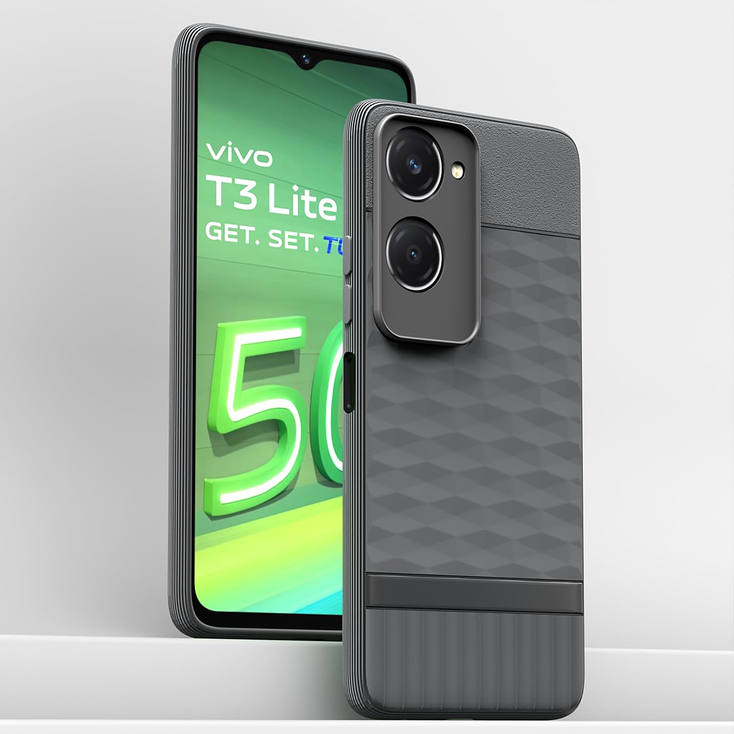 Pikkme iQOO Z9 Lite 5G / Vivo T3 Lite 5G / Vivo Y18 / Y18e / Y03 Gencase Back Cover (Grey)