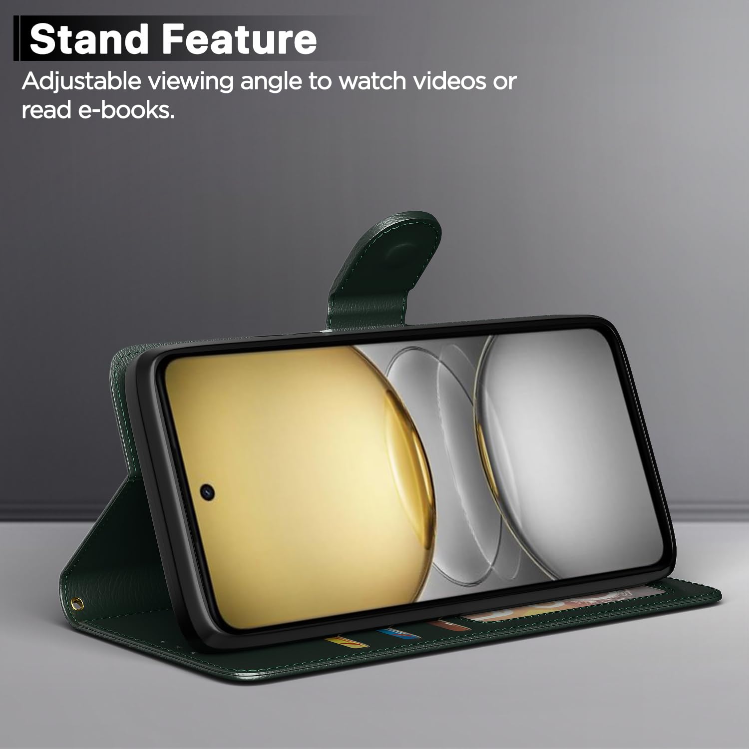 Realme C75 flip case in green by Pikkme – photo 3