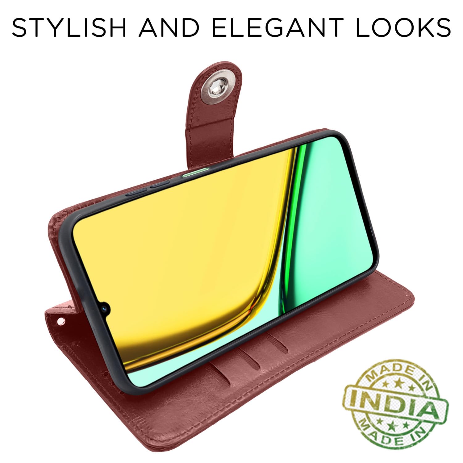Pikkme brown flip cover for Realme C61/Narzo N61 – photo 5