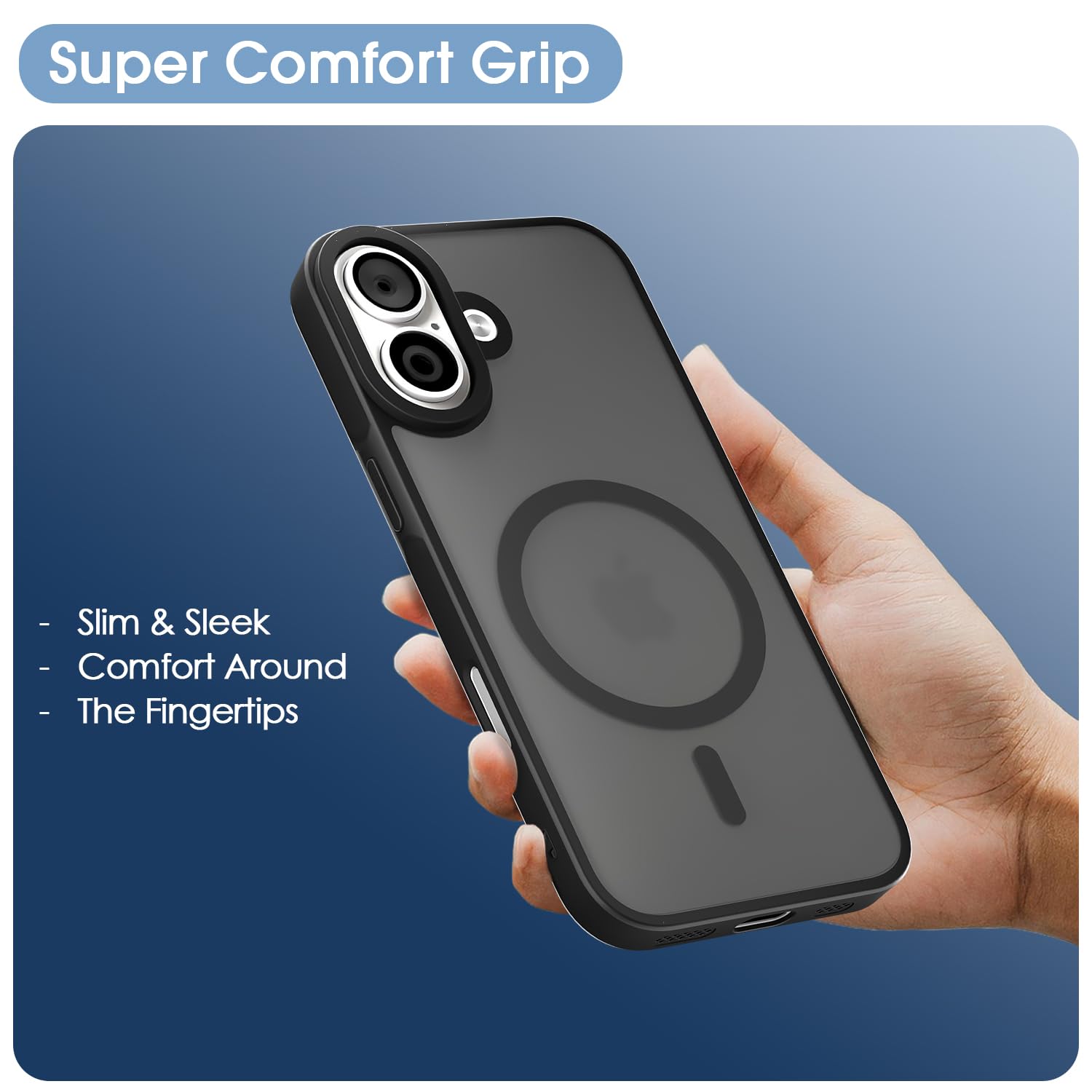 Black mobile back cover for iPhone 16 – Pikkme – photo 6