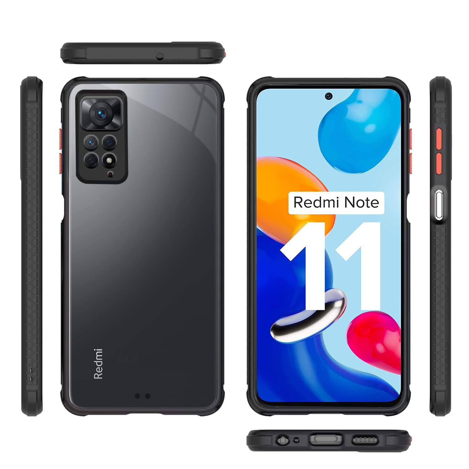 Pikkme Redmi Note 11/Note 11s Clear black phone cover – photo 7
