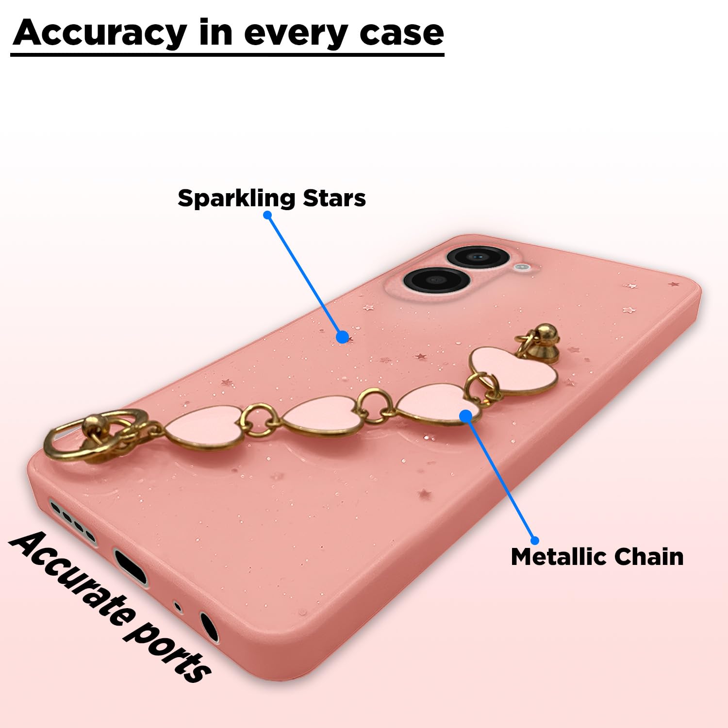 Realme 10 Pro 5G Chain phone cover in pink by Pikkme – photo 3
