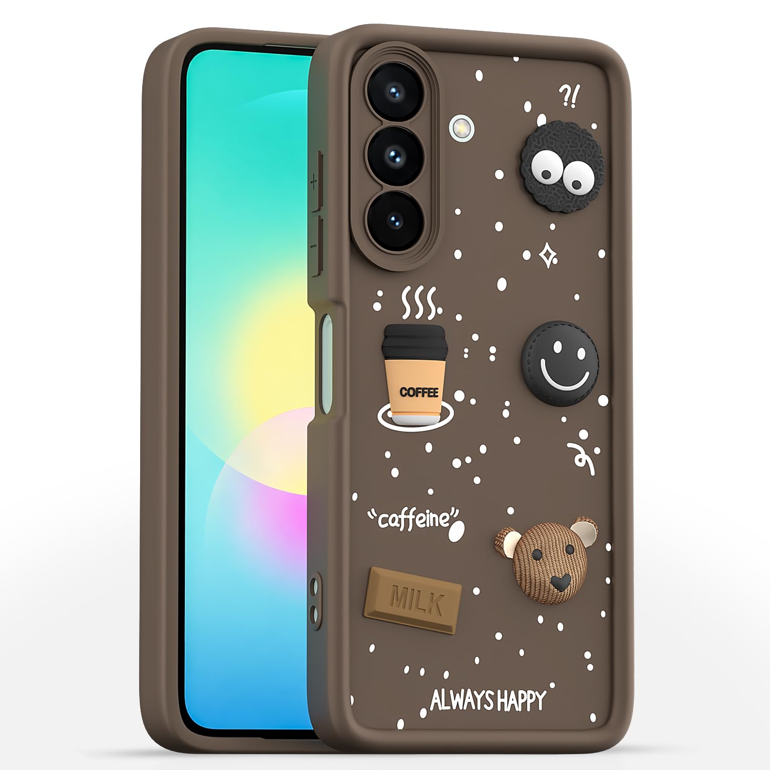 Pikkme Samsung A27/M47 5G Bear Coffee brown mobile cover