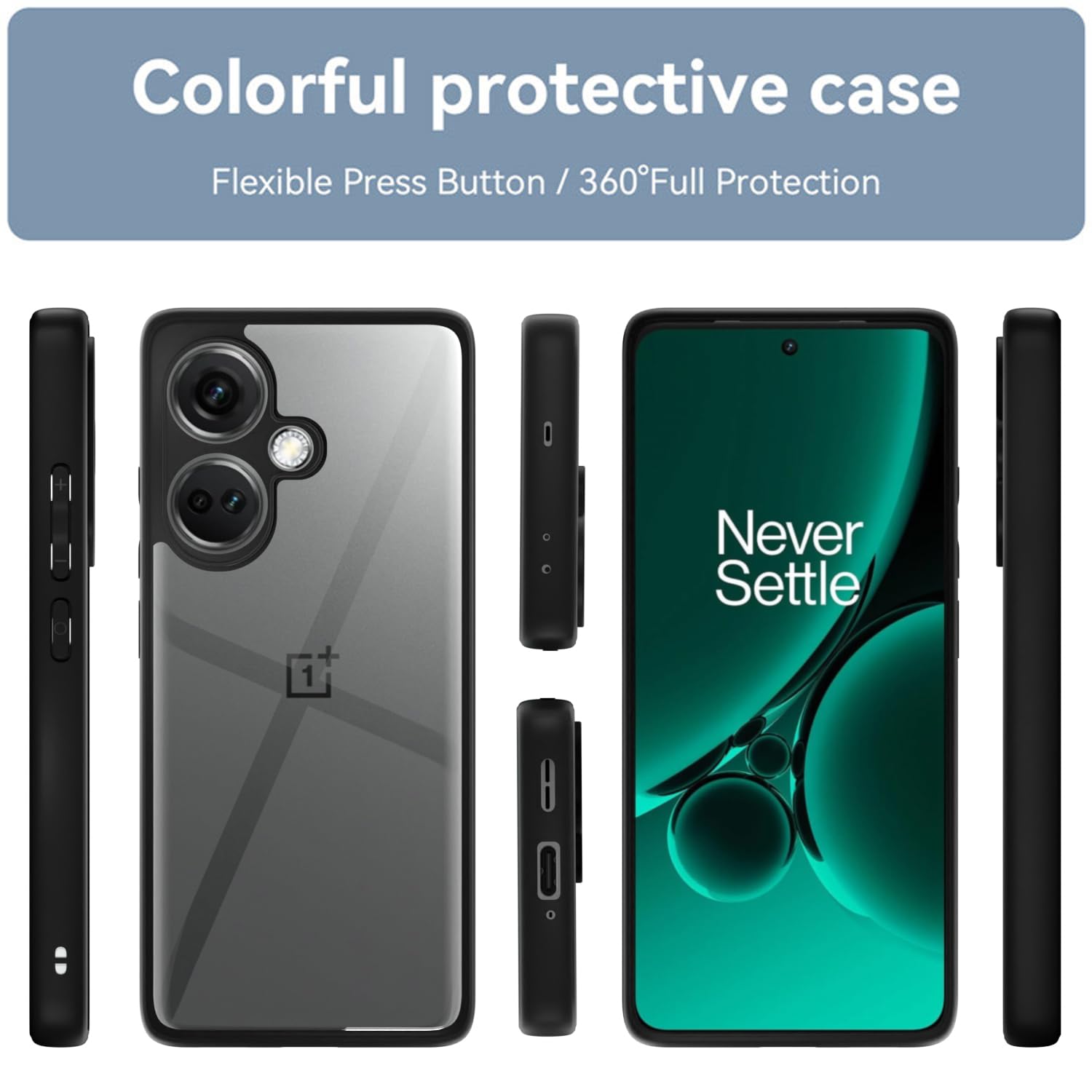 Black phone cover for OnePlus Nord CE 3 5G – Pikkme – photo 2