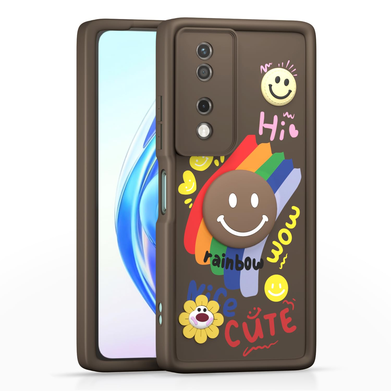 Honor X7B 5G mobile back cover in brown by Pikkme