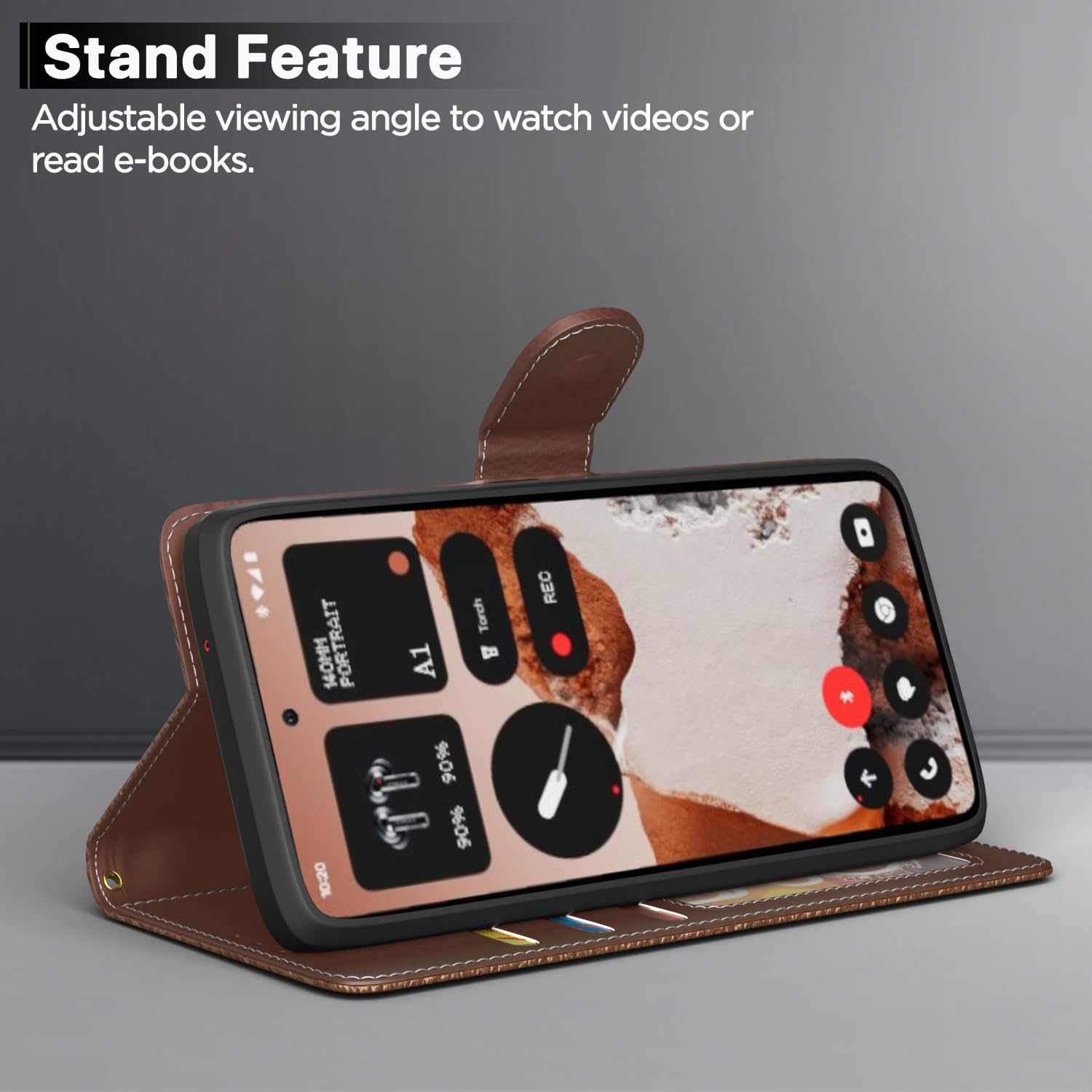 Pikkme CMF Phone 2 Pro 5G Wallet tan wallet flip cover – photo 3