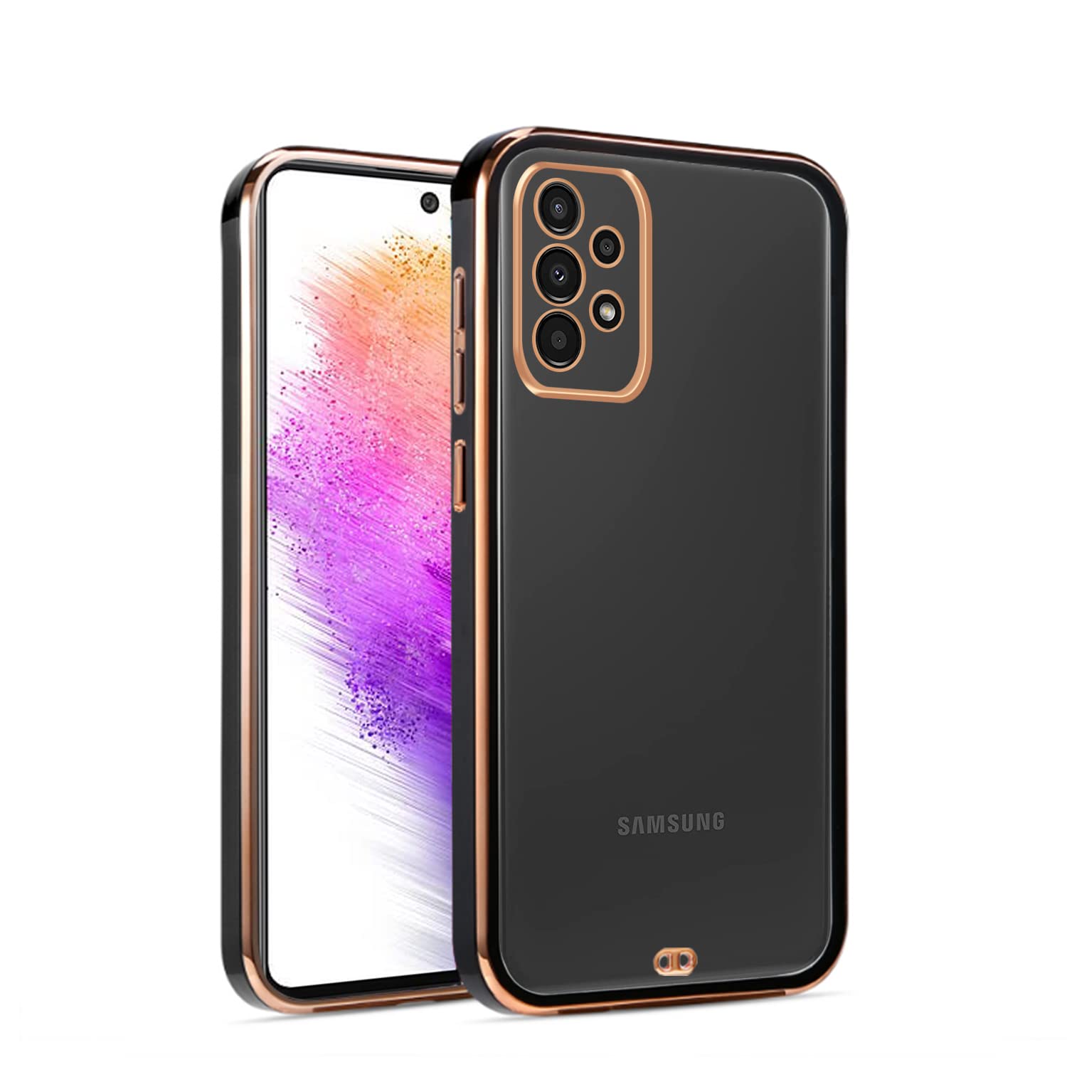 Samsung A73 5G mobile cover in black by Pikkme