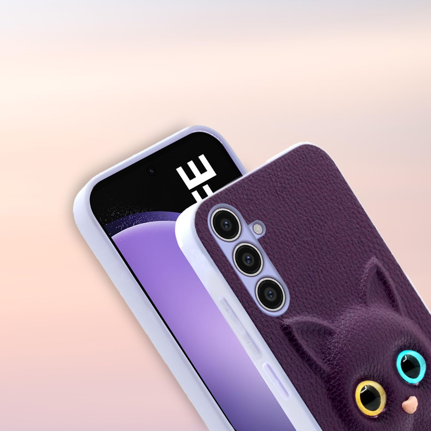 Pikkme Samsung Galaxy S23 FE 5G Kitty Back Cover (Purple)