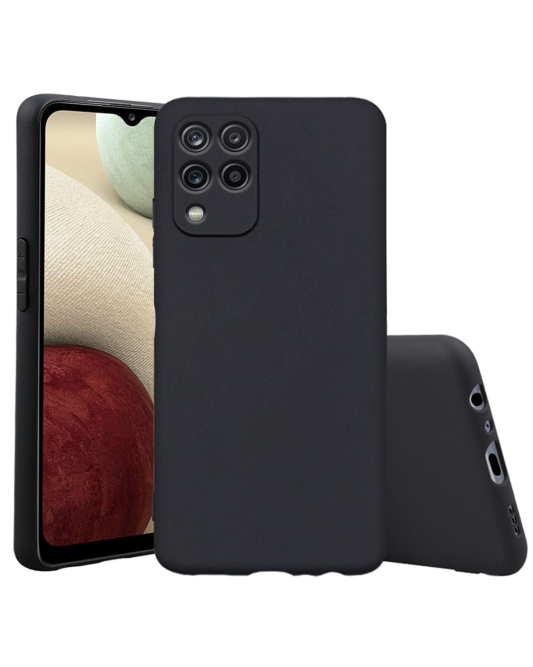 Black phone cover for Samsung A12 – Pikkme