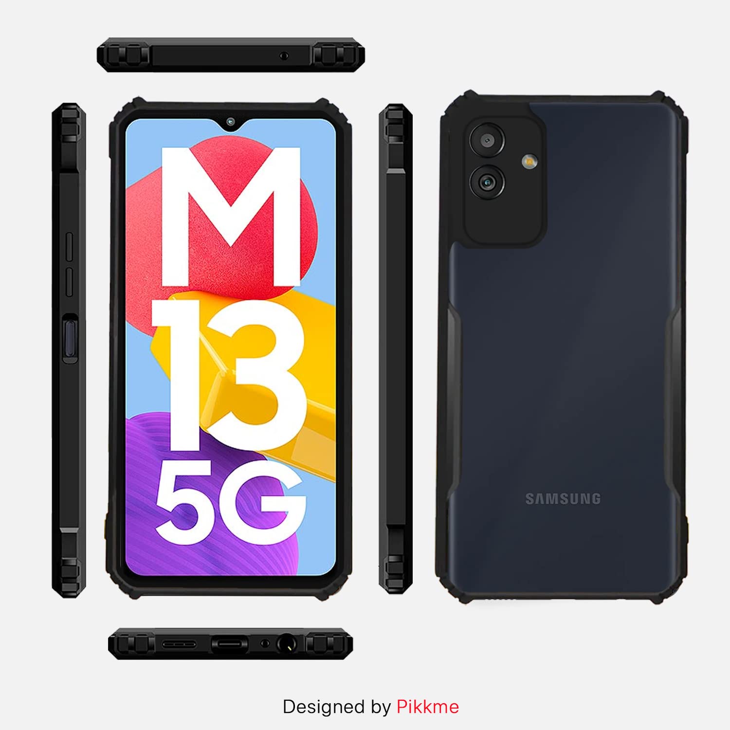 Samsung M13 5G Hybrid phone cover in black by Pikkme – photo 2