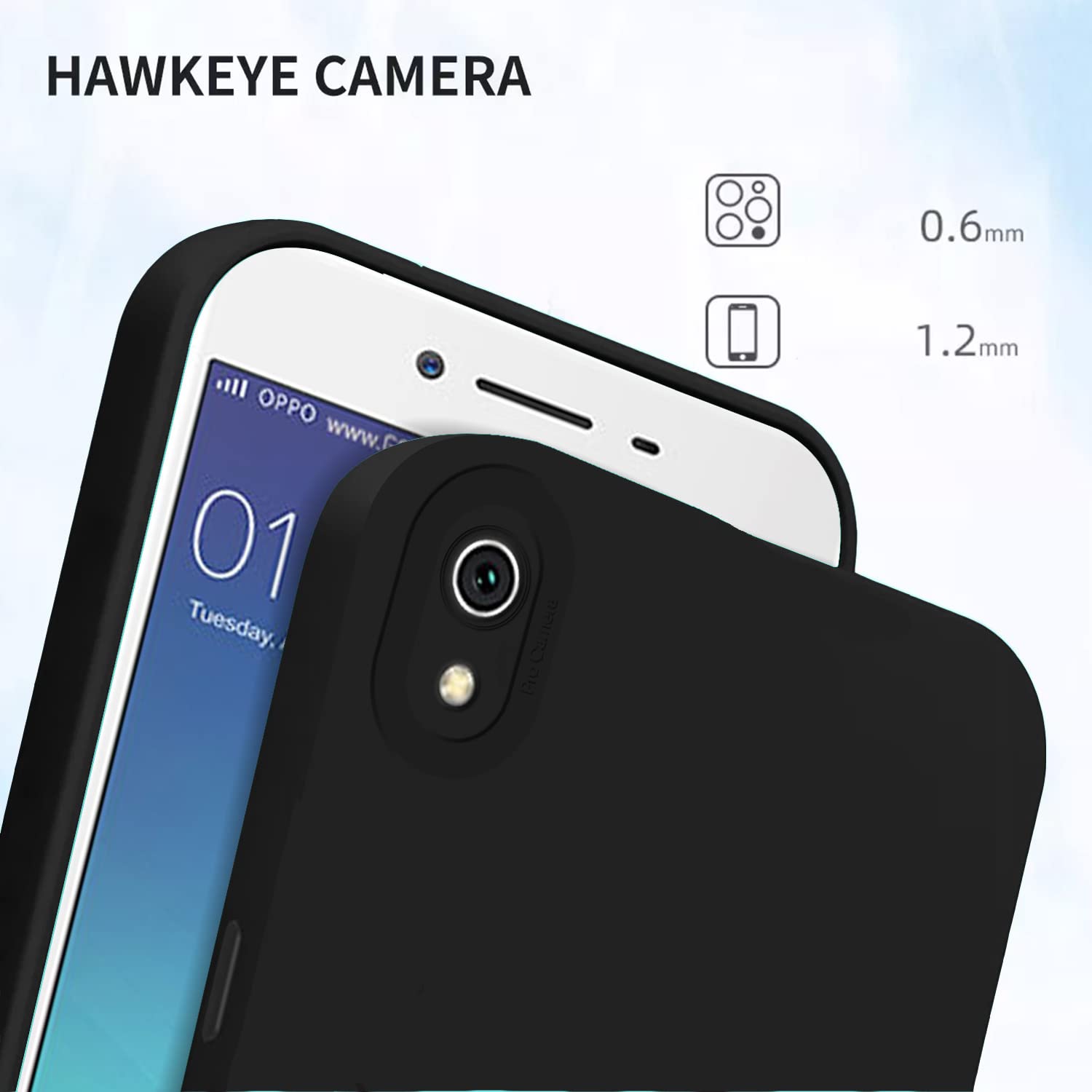 Pikkme Oppo A37 Liquid Silicone Back Cover | Black
