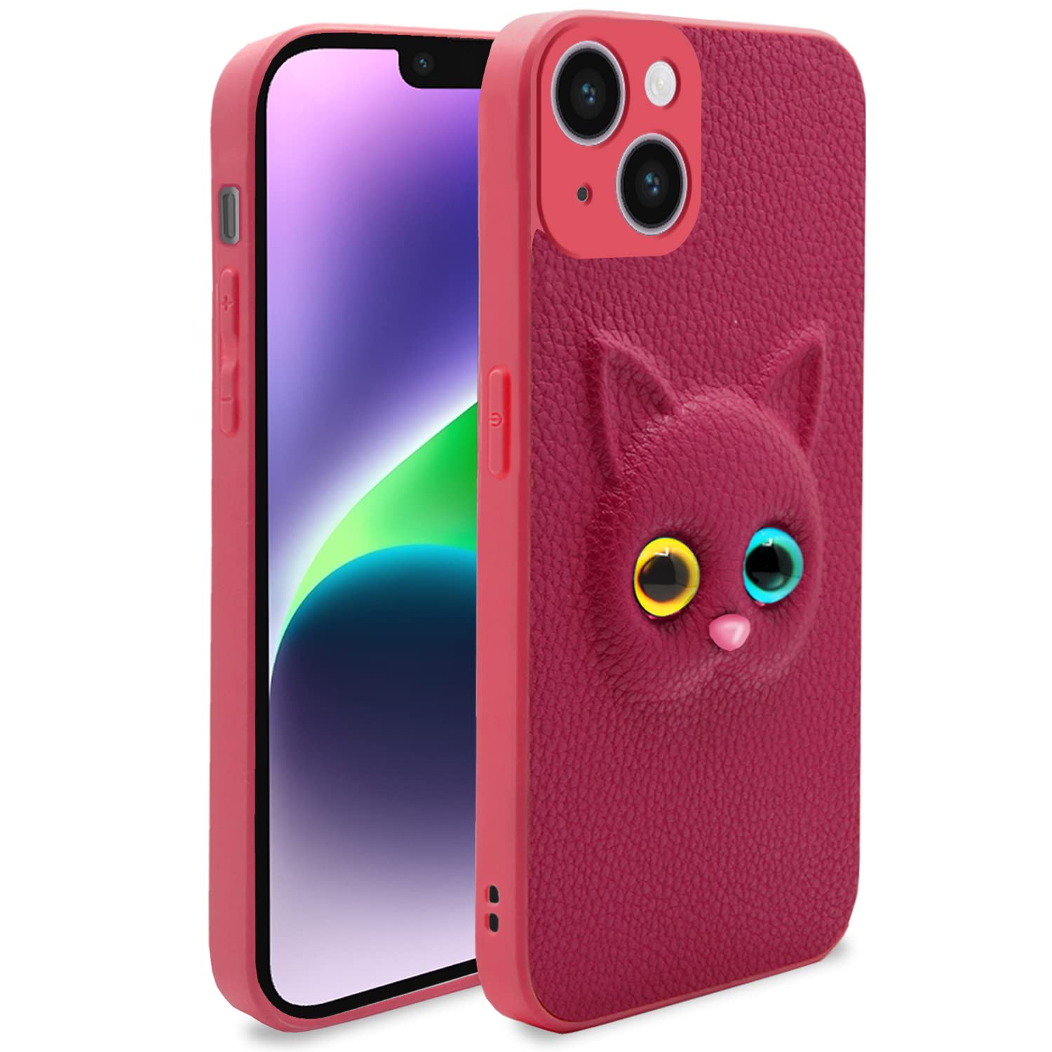 iPhone 14 Kitty Back Cover Pink