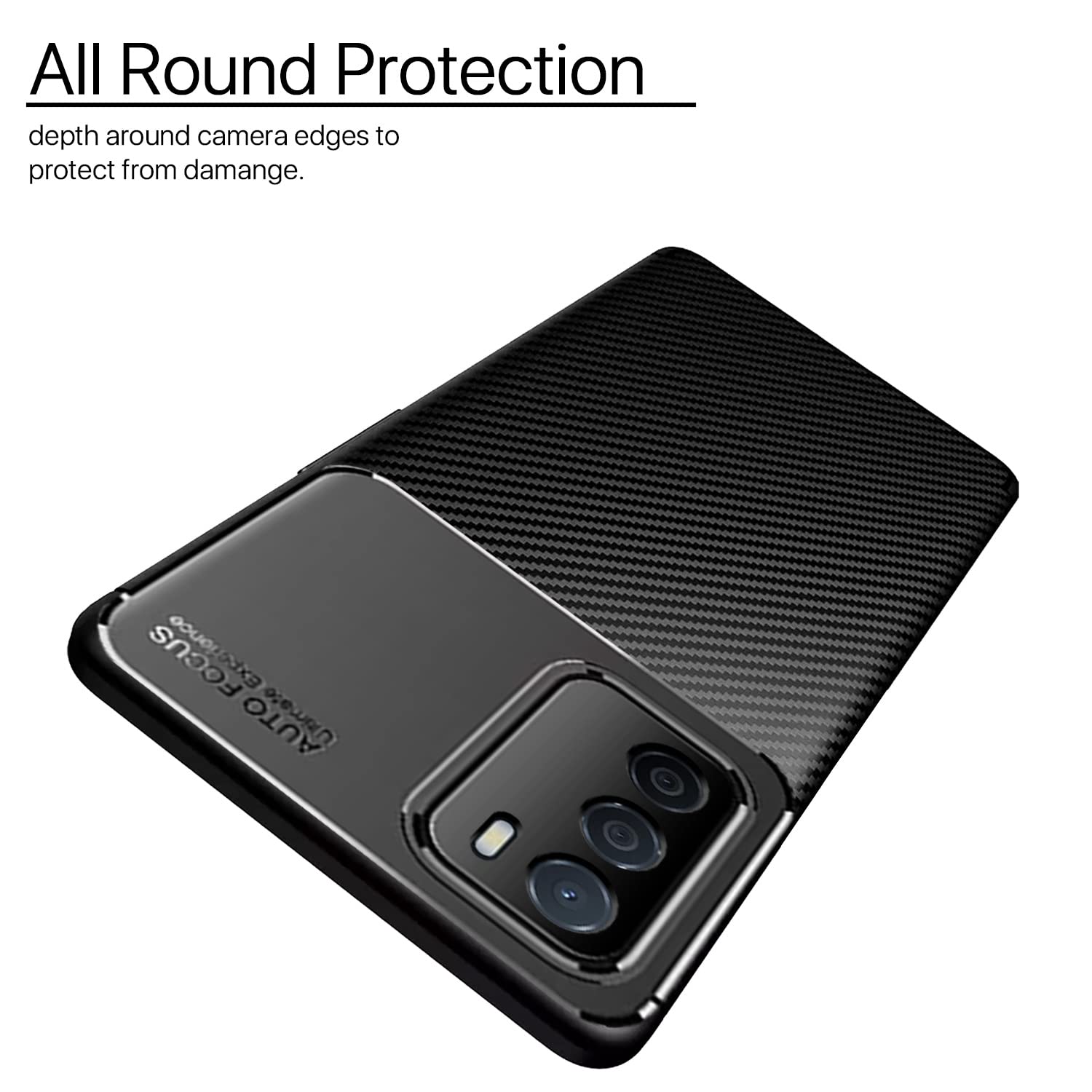 Oppo A16 Carbon back cover in black by Pikkme – photo 2