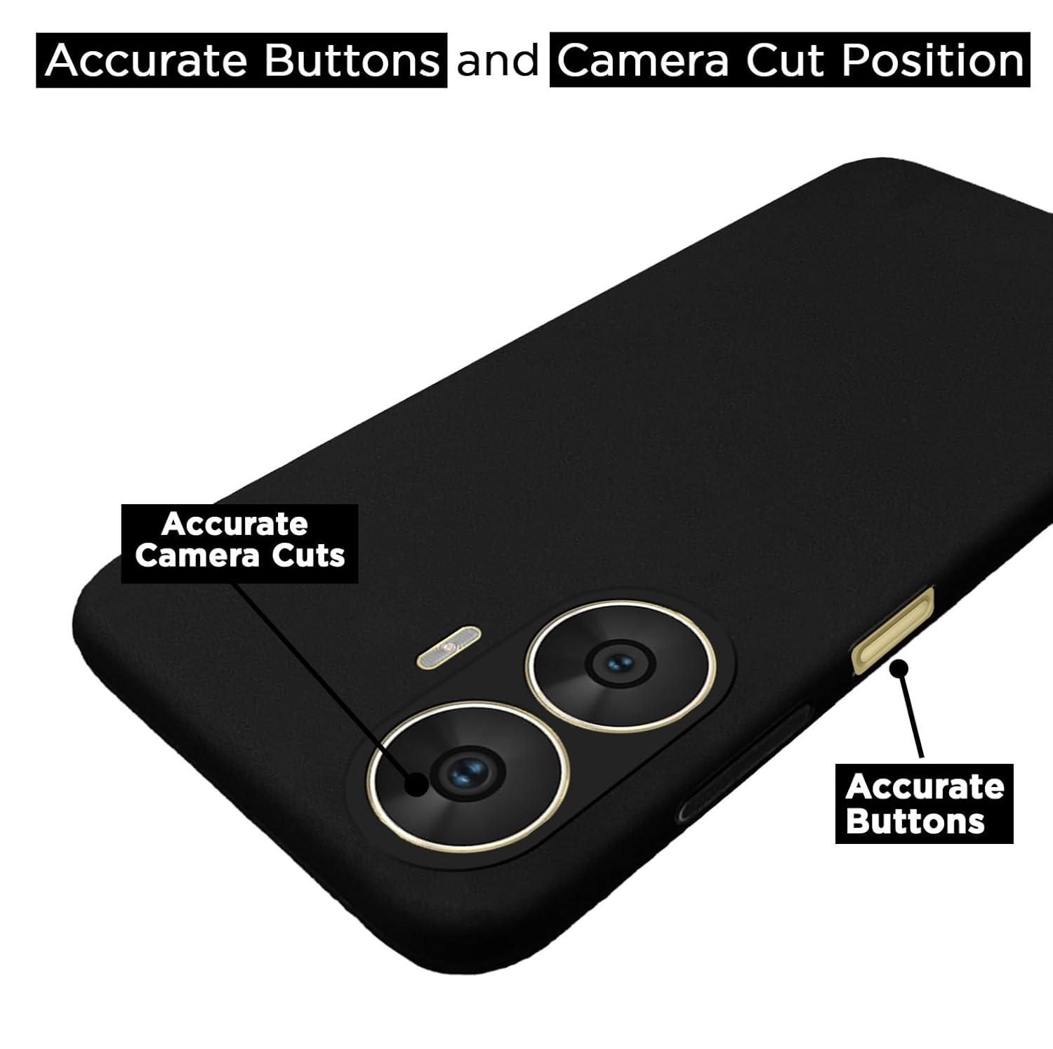 Pikkme Realme C55 / Narzo N55 Liquid Silicone Back Cover | Black