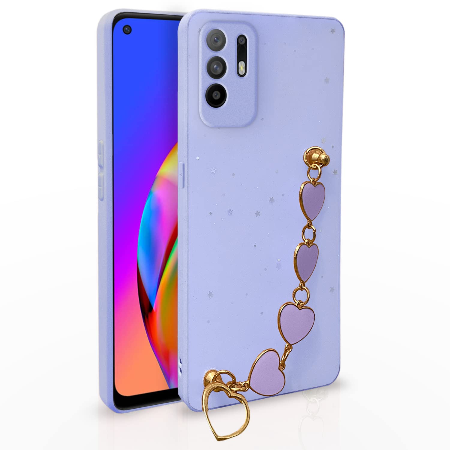 Pikkme Oppo F19 Pro Plus 5G Chain purple back cover