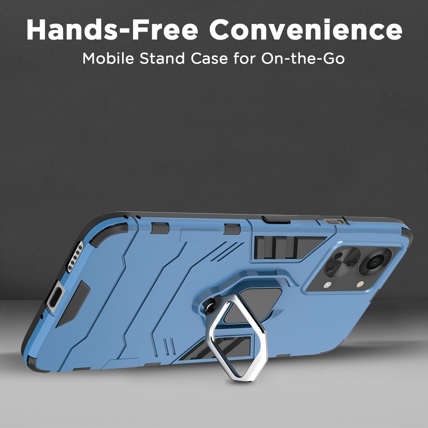 Pikkme OnePlus Nord 2T 5G D5 Tough Armor Back Cover | Blue