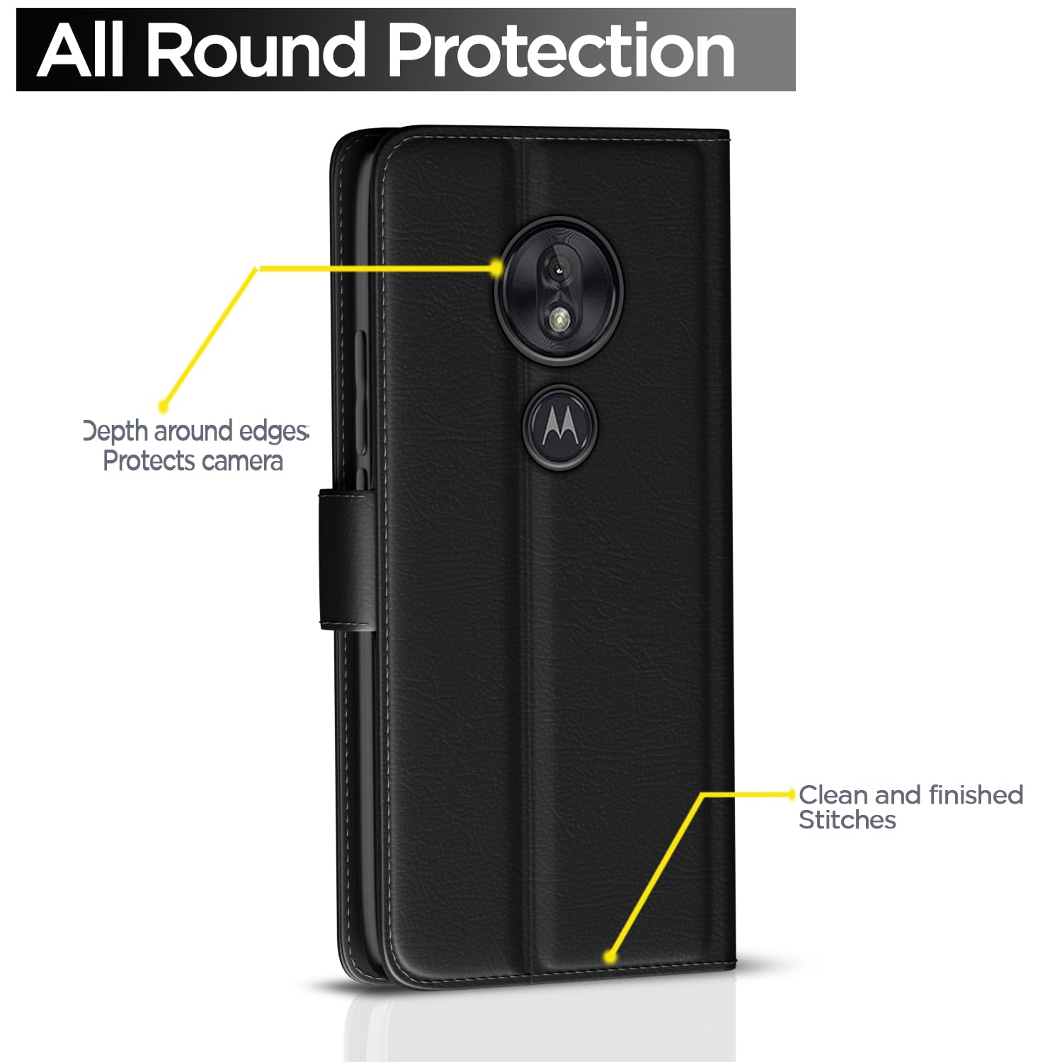 Pikkme Moto G6 Play Wallet black wallet flip cover – photo 4
