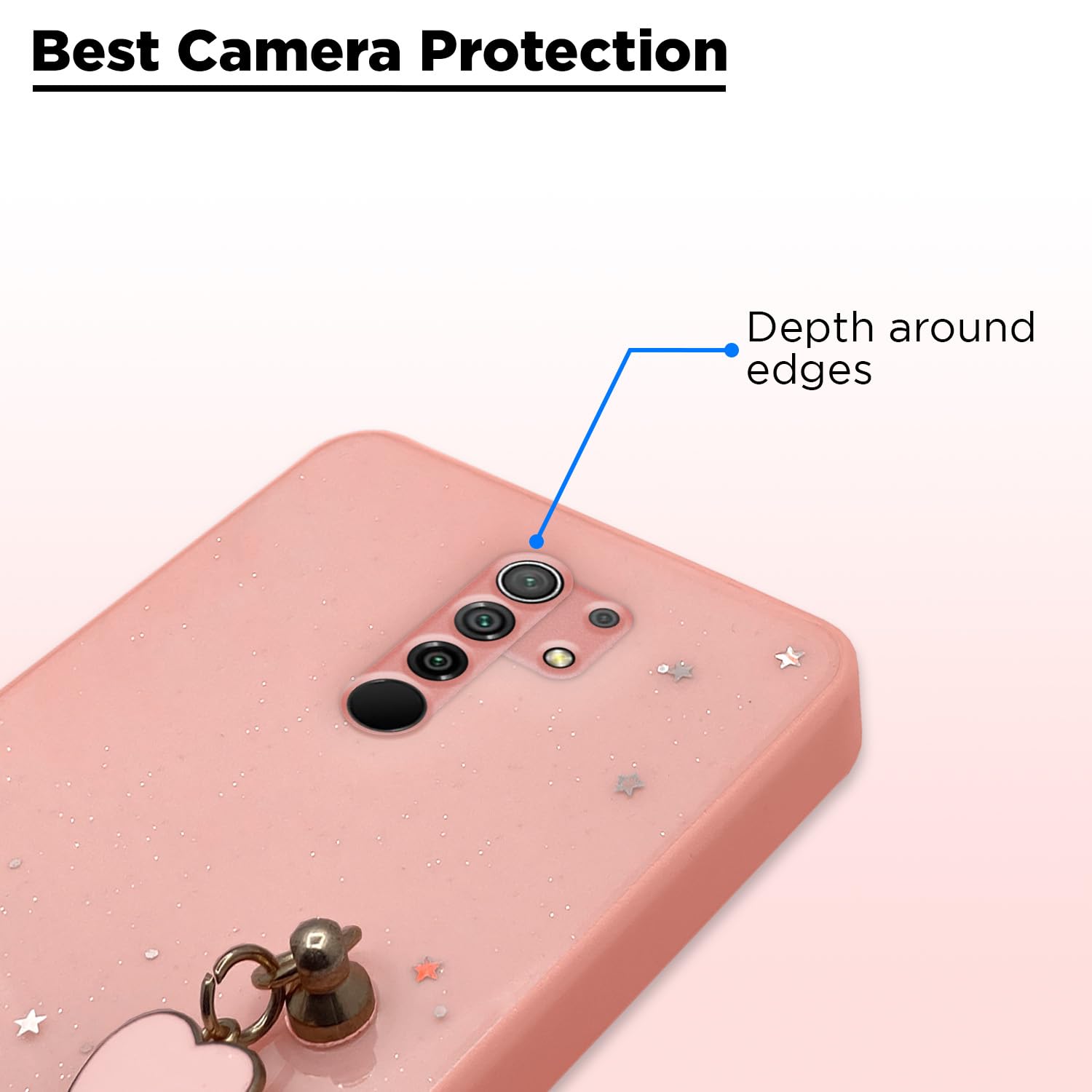 Pikkme Redmi 9 Prime Chain Back Cover (Pink)