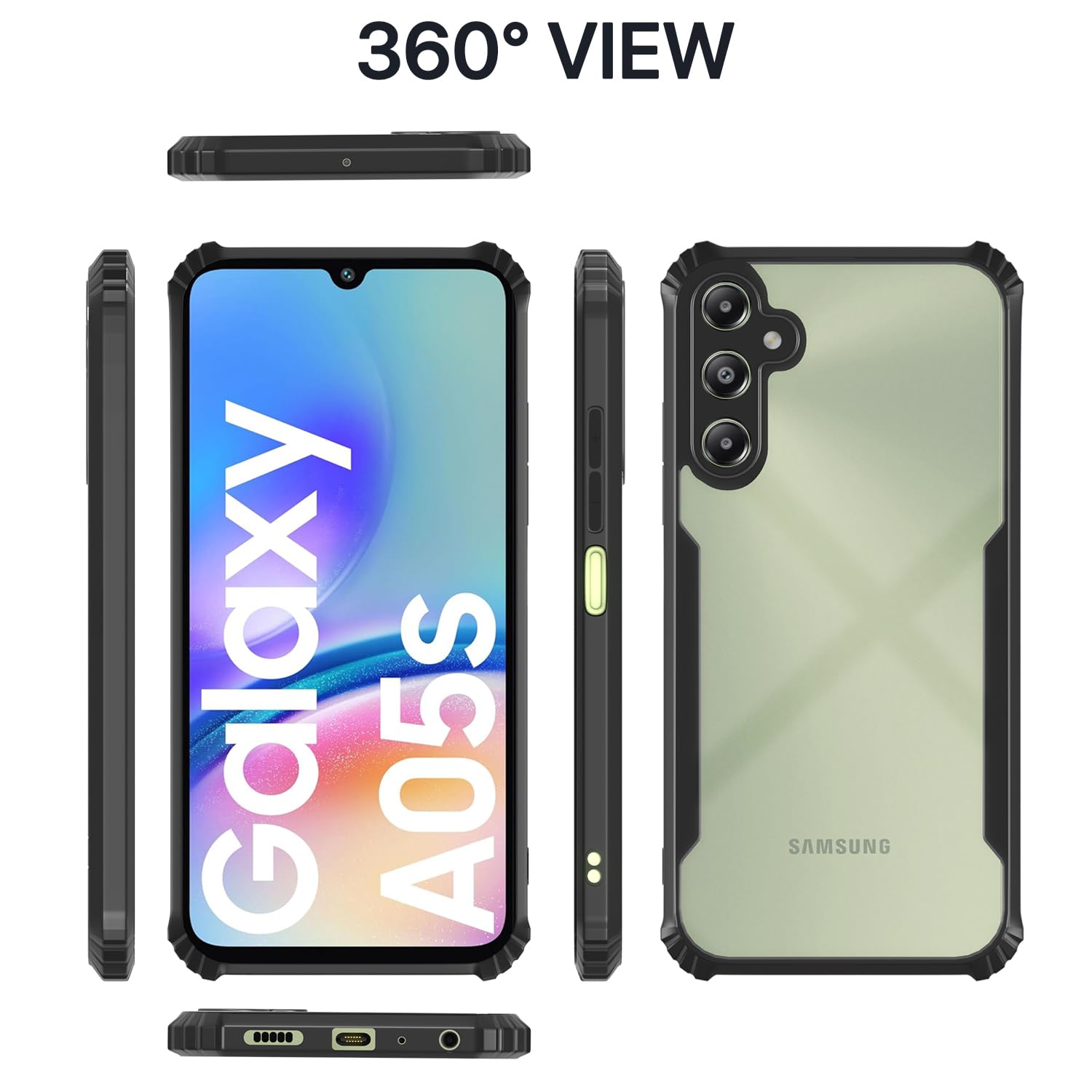 Black phone cover for Samsung A05s/M14 4G – Pikkme – photo 2